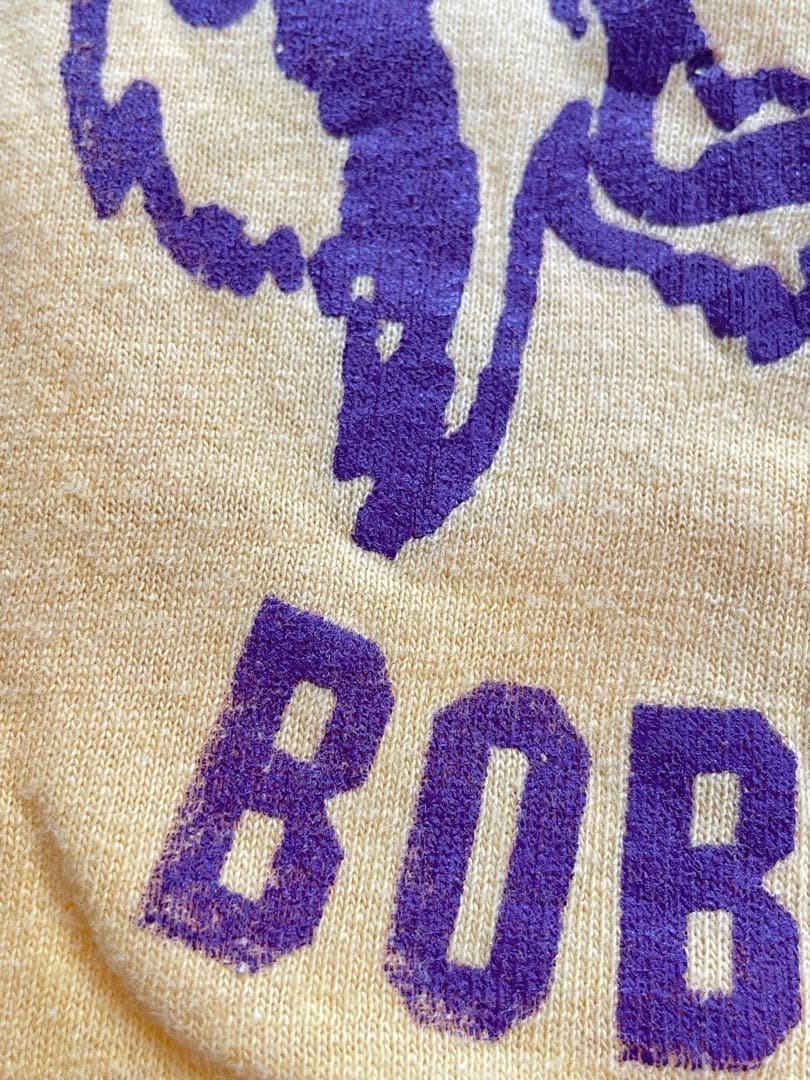 70s Russell Athletic Bobcats T-Shirt Yellow Gold Tag Single Stitch Vintage M