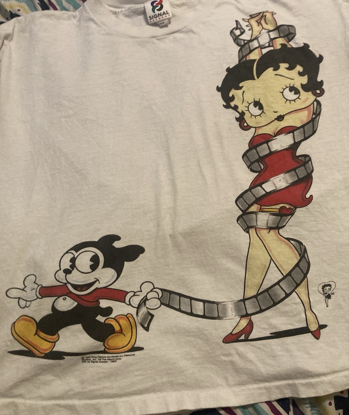 Betty Boop Two Double Side Single Stitch Graphic Shirts Vintage 1994 Size XL