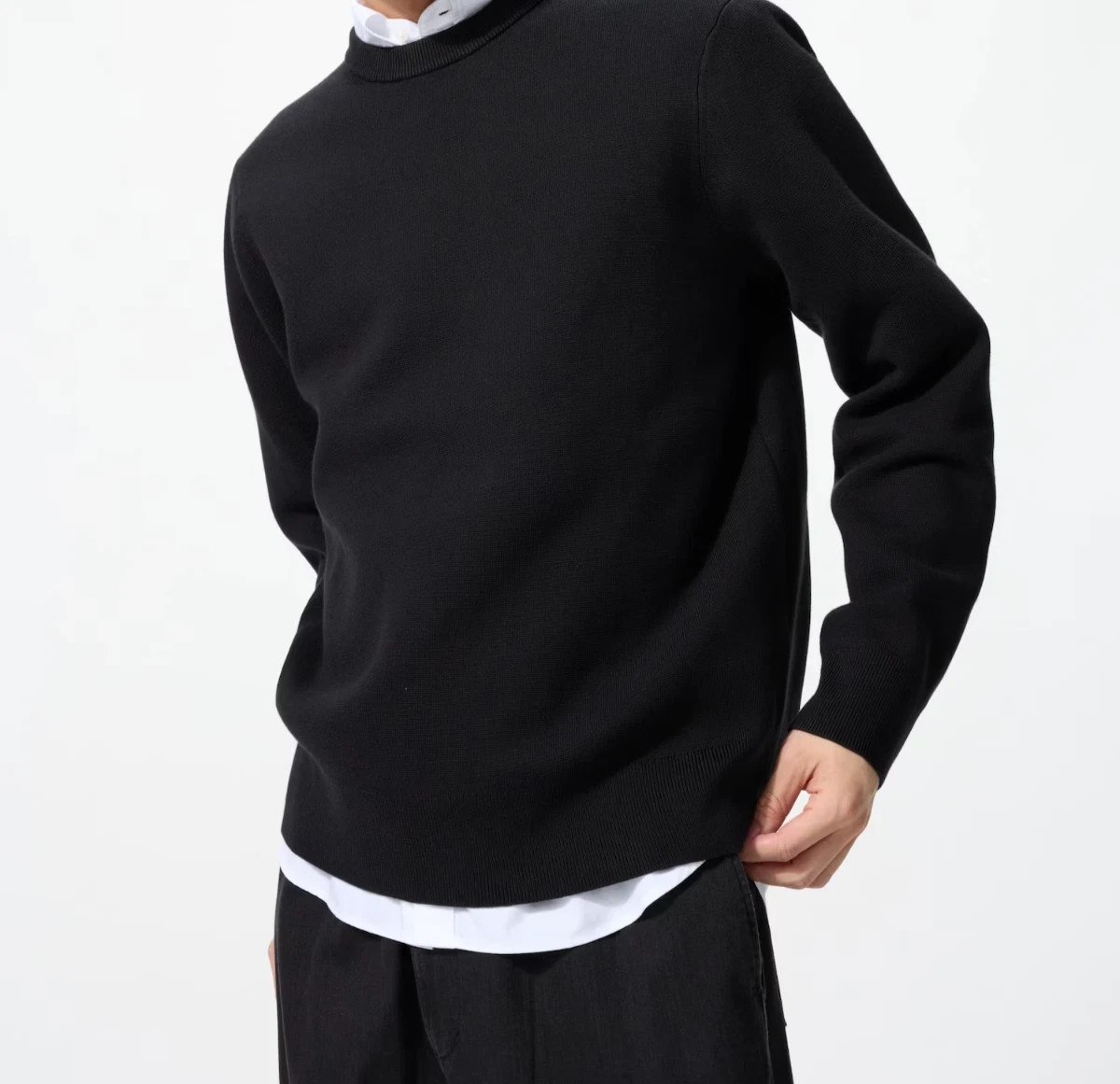 UNISEX Wear UNIQLO Machine-Washable Milano Ribbed Sweater Stretchy Knit