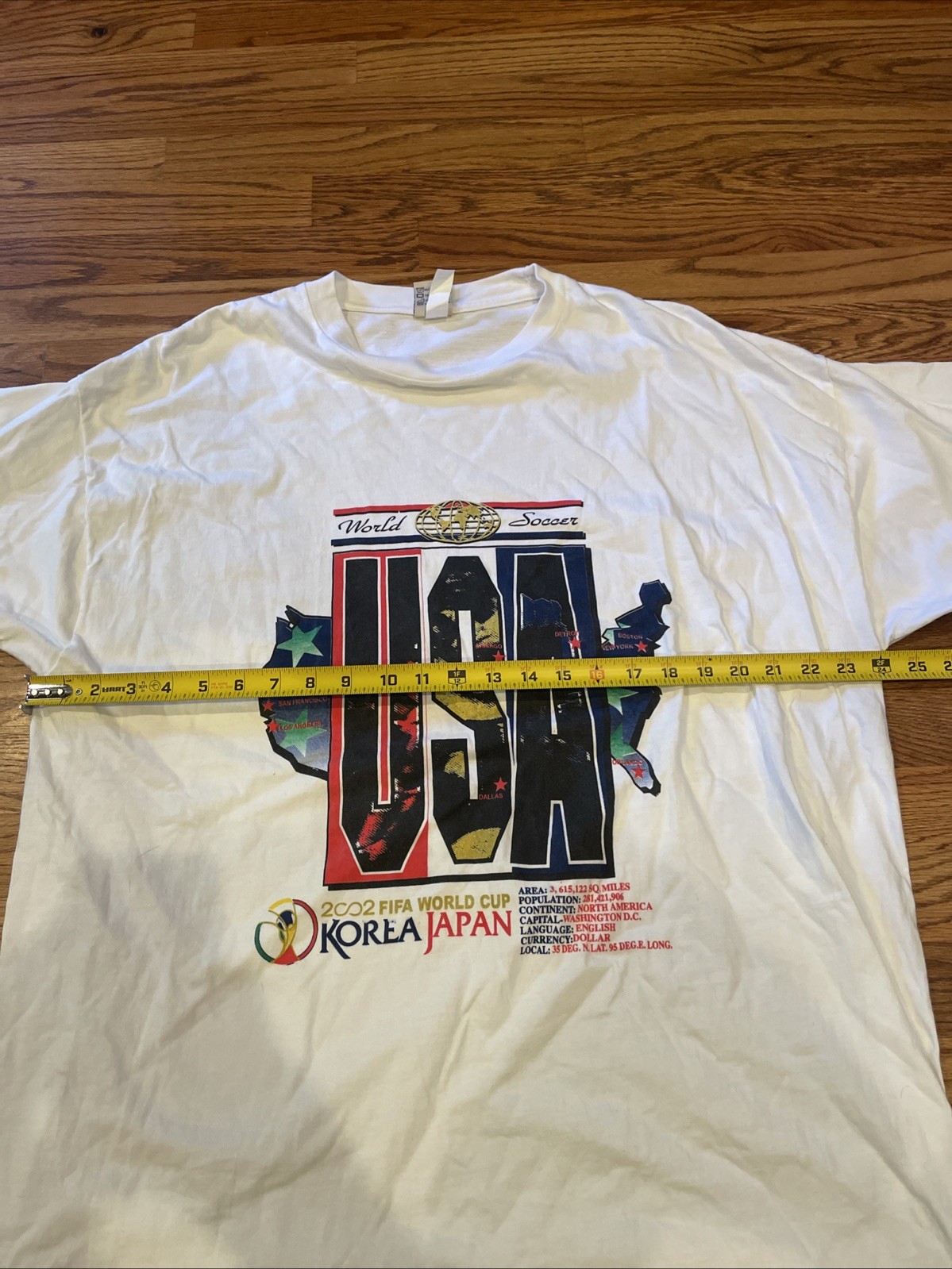 Vintage Y2K 2002 Fifa World Cup USA Shirt Single Stitch Size 2XL