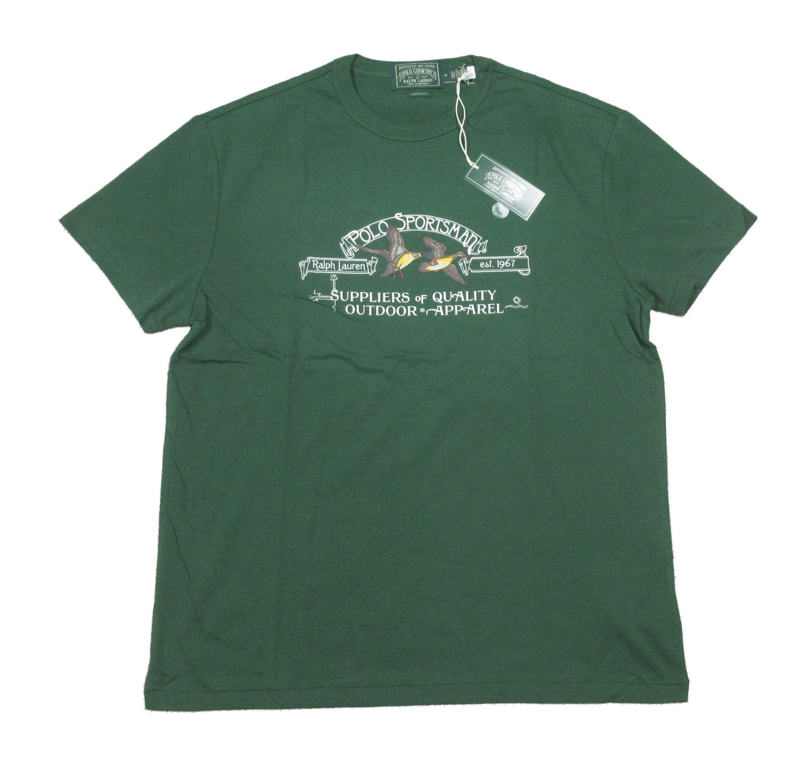 Polo Ralph Lauren Men’s Green Sportsman Graphic Print Classic Fit T-Shirt L