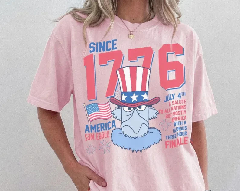 The Muppets Sam Eagle July 4th Fireworks Celebration T-shirt, 250th shirt