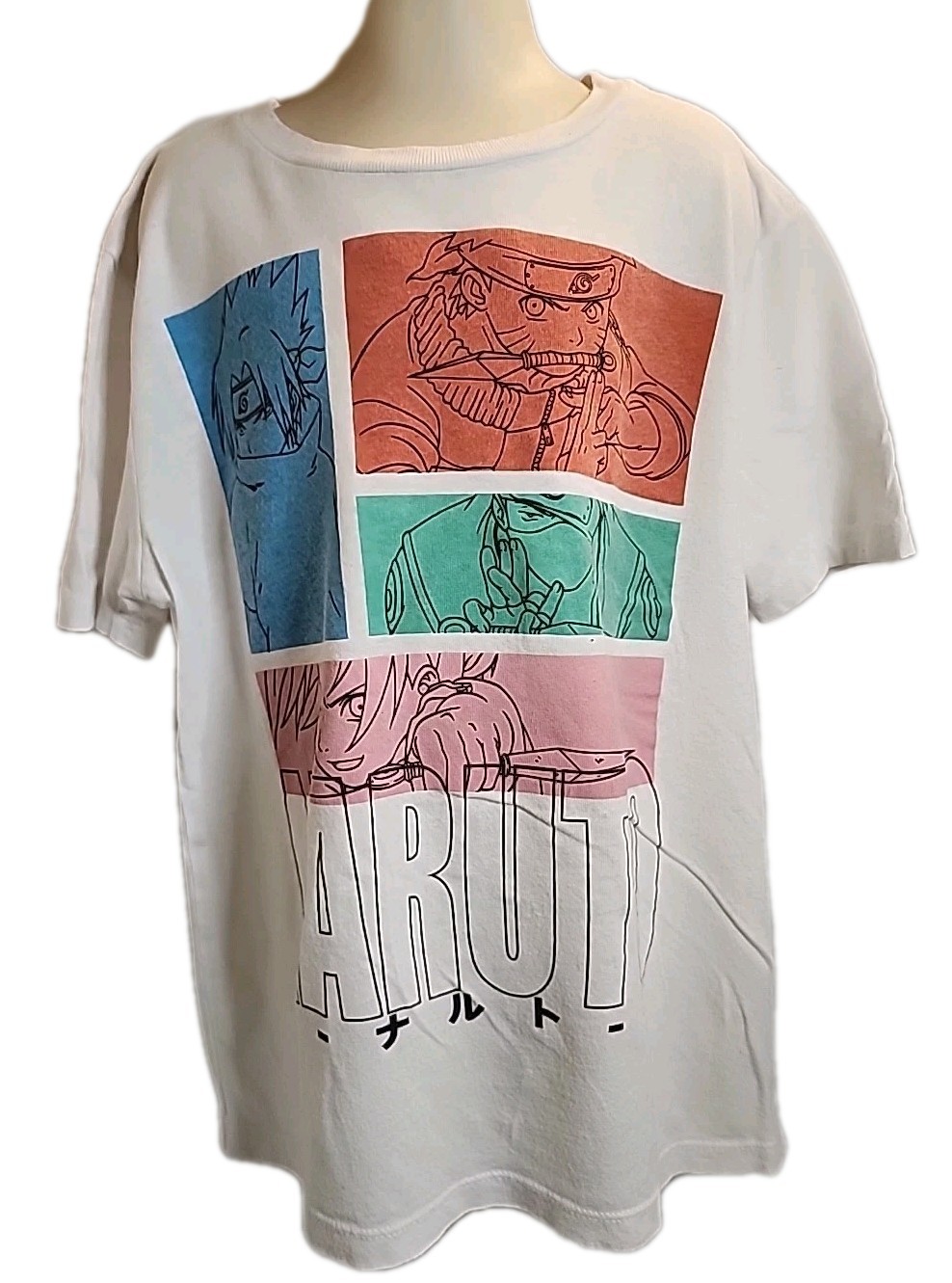 Naruto Anime T-Shirt Mens Medium M 100% Cotton Graphic Tee Manga Otaku Casual