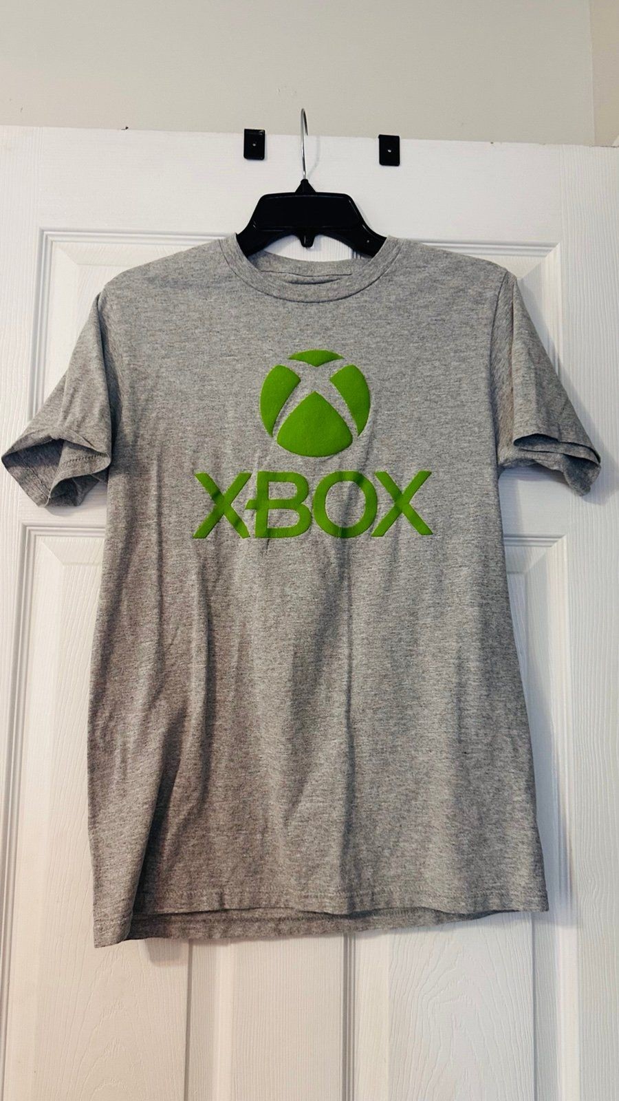 Official Xbox T-Shirt Mens Large Gray Green Logo Ripple Junction Gaming Tee S