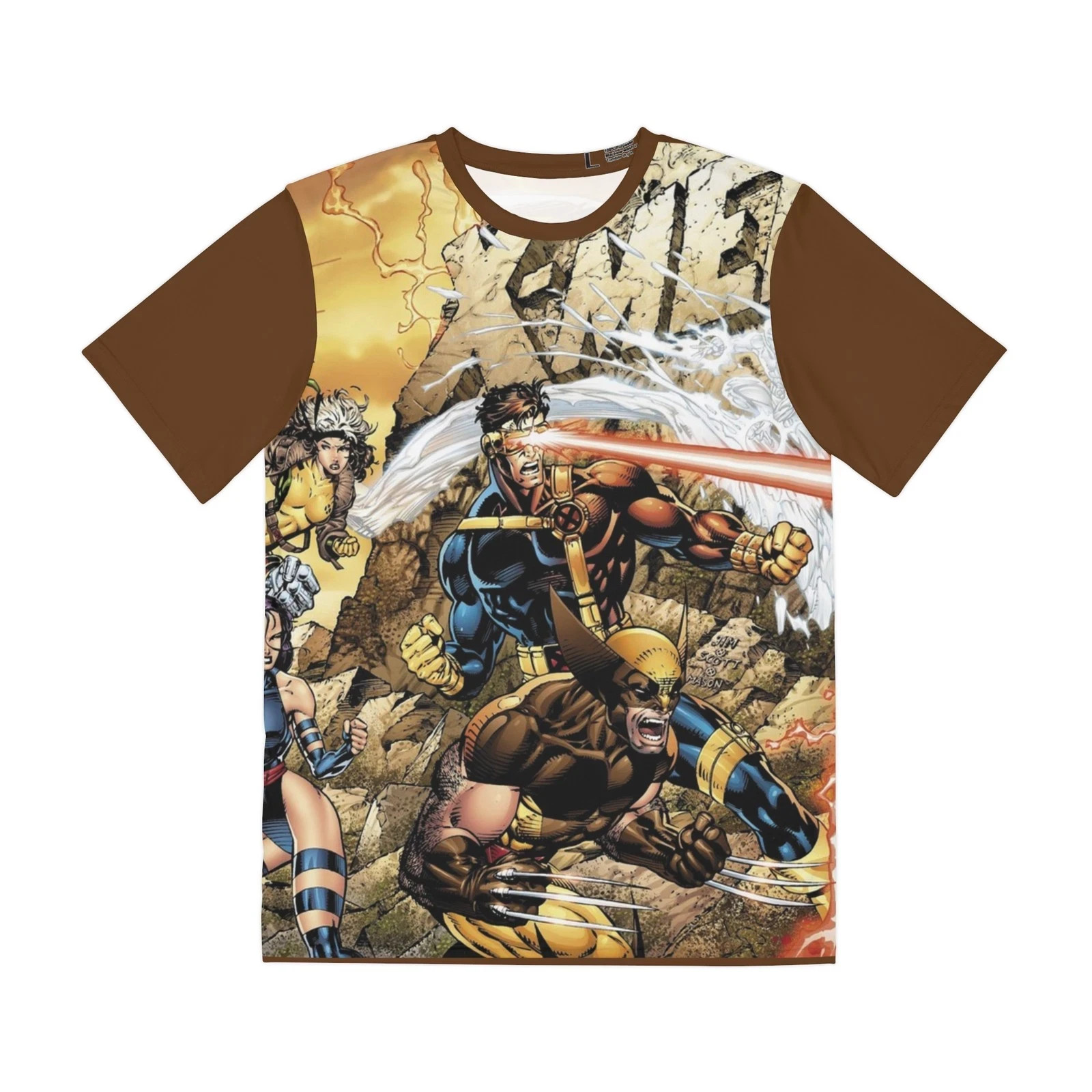 X-Men All Over Print Tee (Polyester) – Jim Lee Wraparound Art – Marvel Comics