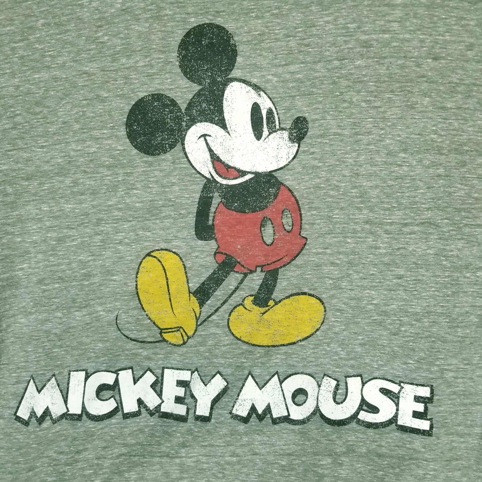 Disney Mickey Mouse Shirt Men 2XL Gray Classic Character Graphic Tee Tri Blend