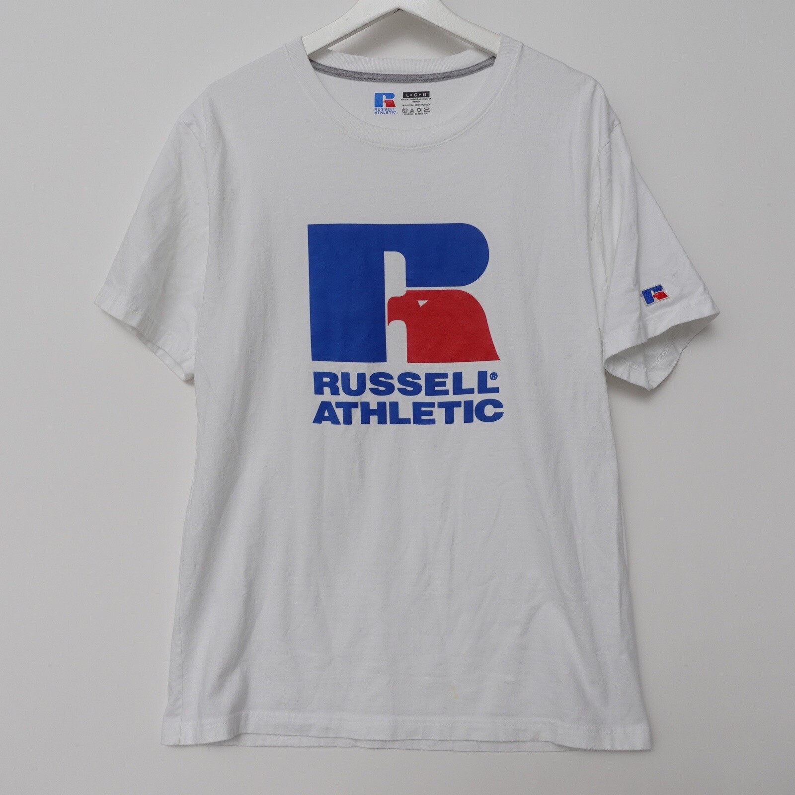 Russell Athletic Men’s Eagle Big Logo Promotional Sports T-Shirt Size Medium