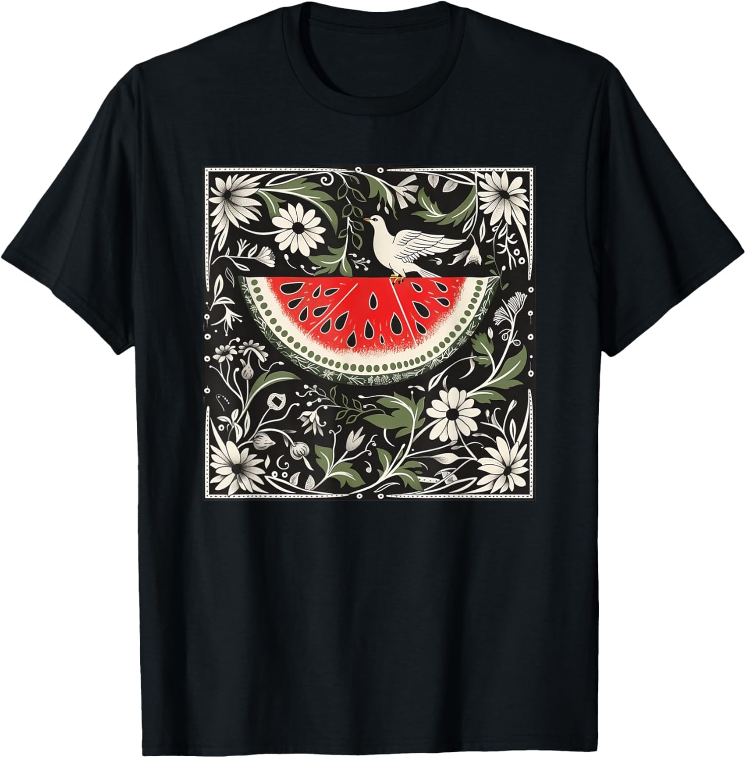 Free Palestine Fruits Watermelon Map T-Shirt