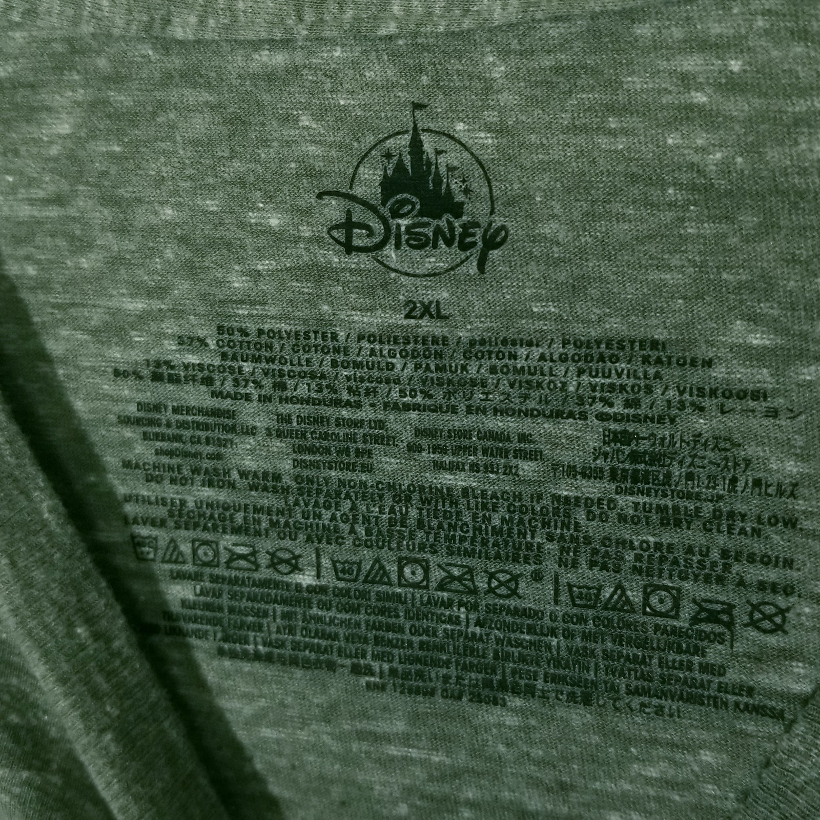 Disney Mickey Mouse Shirt Men 2XL Gray Classic Character Graphic Tee Tri Blend