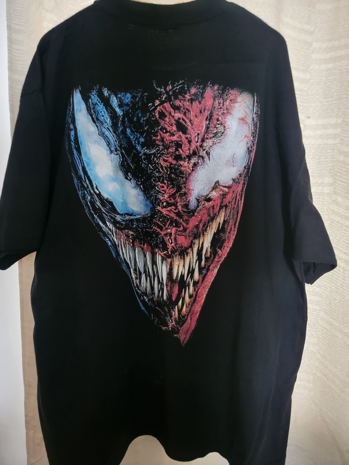 VENOM VS SPIDERMAN ON A SHAKA HEAVYWEIGHT GARMET DYED T SHIRT “MODERN”