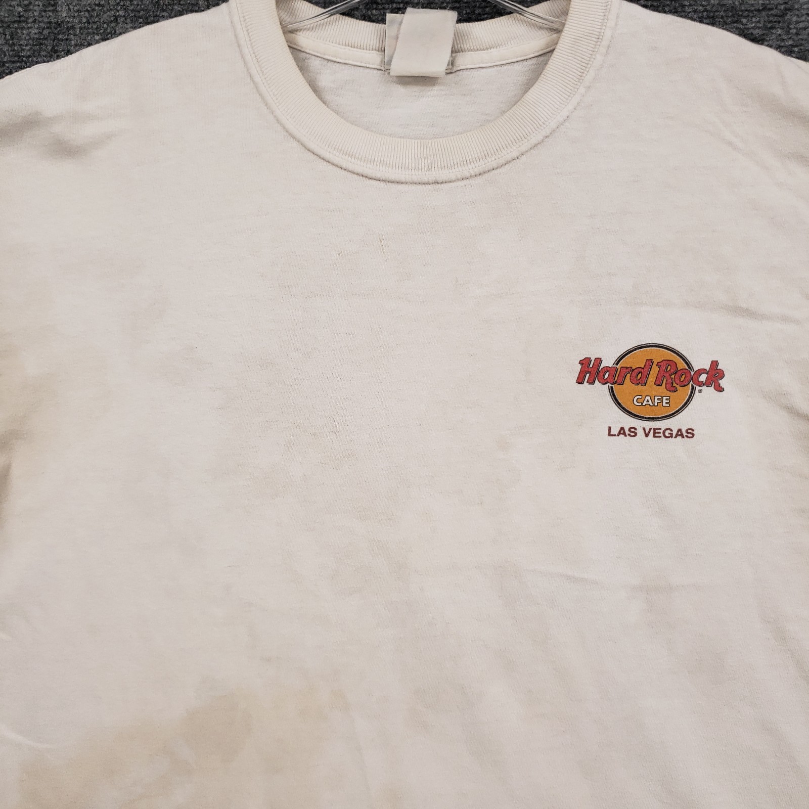 VINTAGE Hard Rock Cafe Las Vegas T Shirt Mens XL White Graphic Tee Short Sleeve