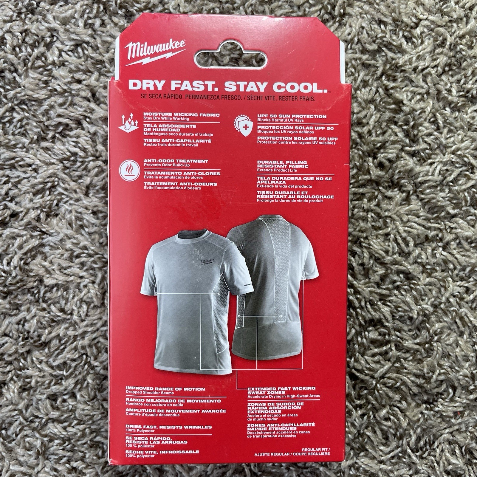 Milwaukee Workskin Performance T Shirt Short Sleeve Crew Men’s Size 2XL Gray NEW