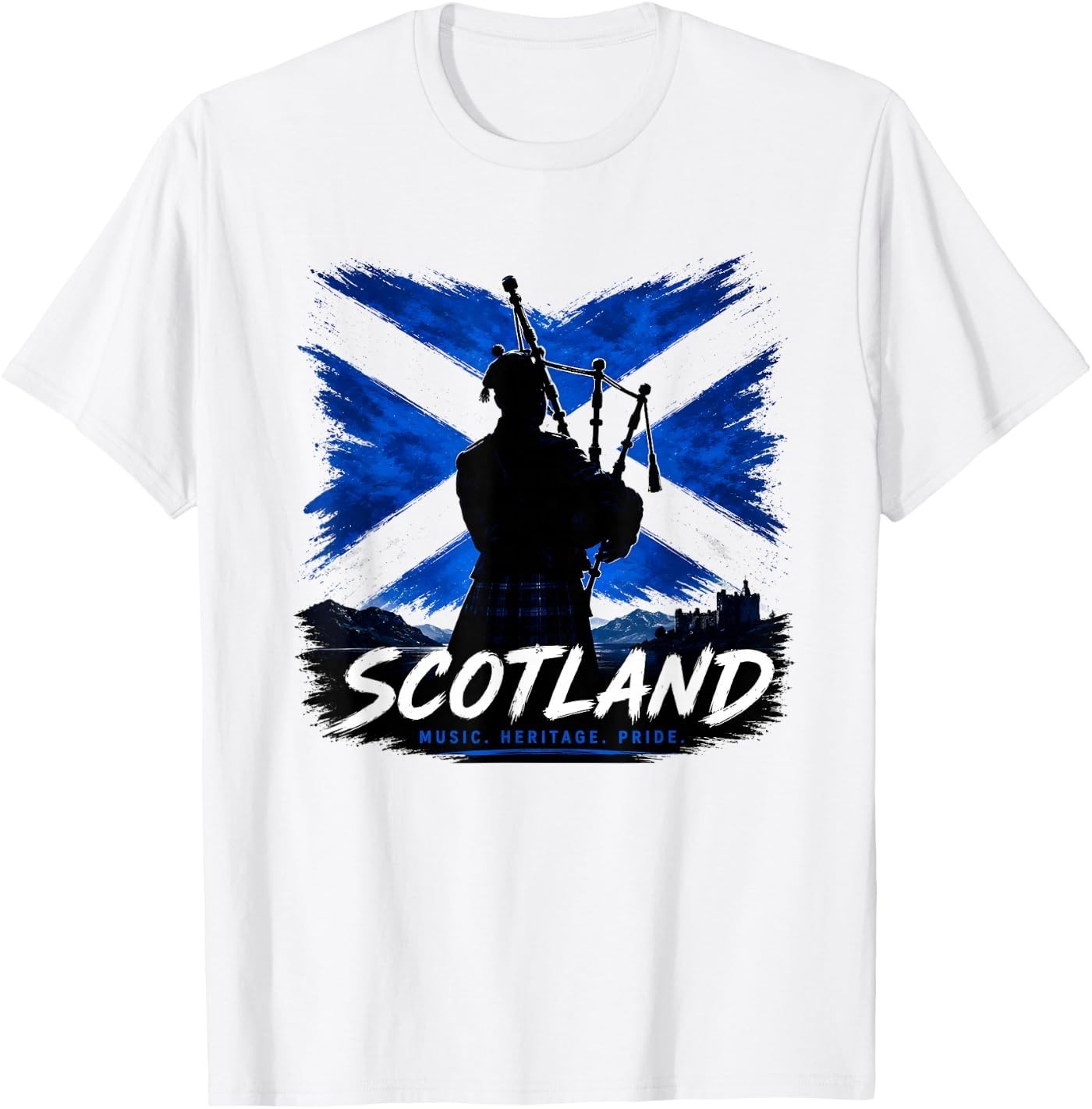Scotland T-Shirt, Scotland Flag Map Graphic for Scottish Men T-Shirt