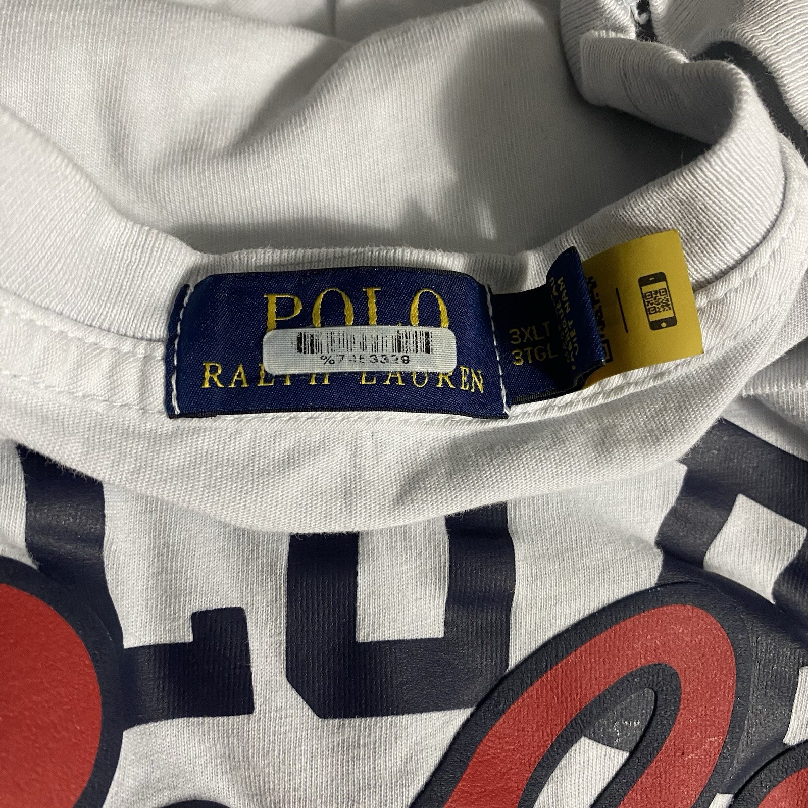 Polo Ralph Lauren 1967 Mens Blue Gray Short Sleeve Graphic Tee Shirt Size 3XLT