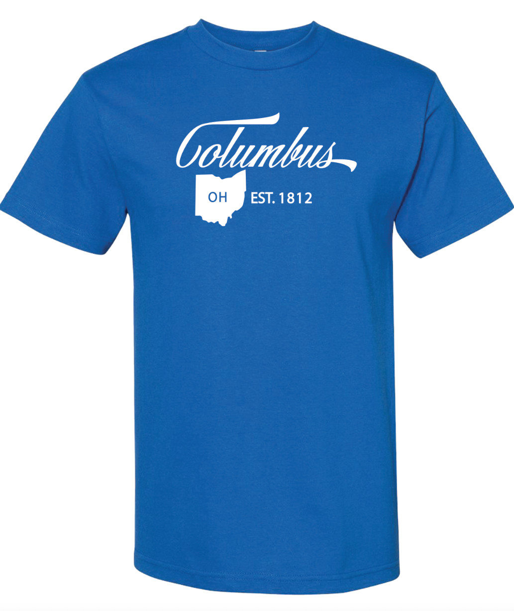 Columbus Ohio State T-Shirt Short Sleeve Graphic Tees Unisex Apparel Design