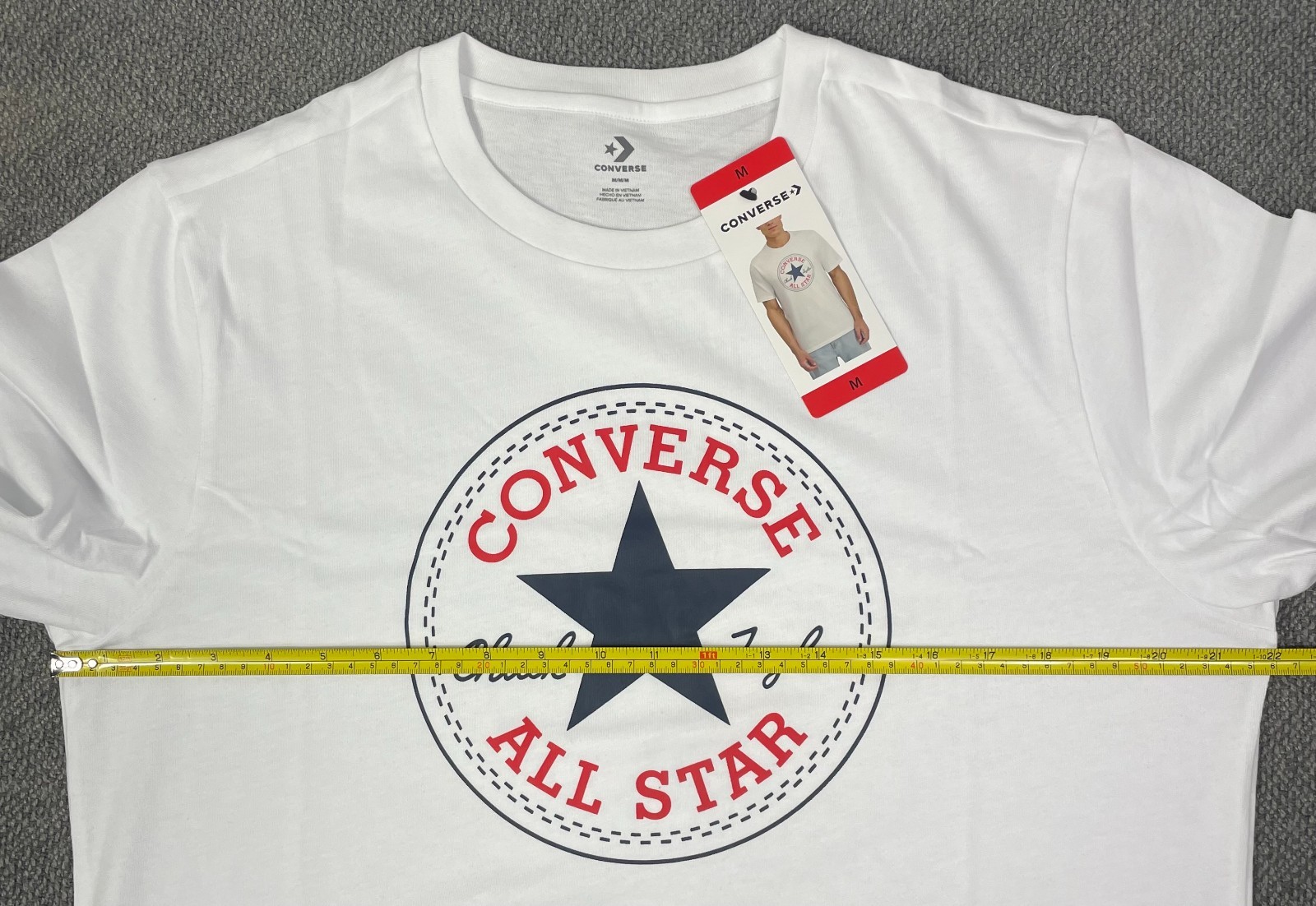 Converse Men’s Lot of 3 Logo Crew Tees in Black, White & Blue Pick Your Size NWT