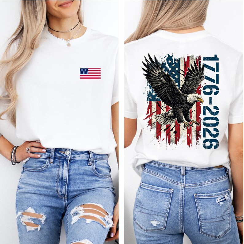 America 250th Anniversary Shirt, 1776-2026 Patriotic Eagle, USA Flag Tee