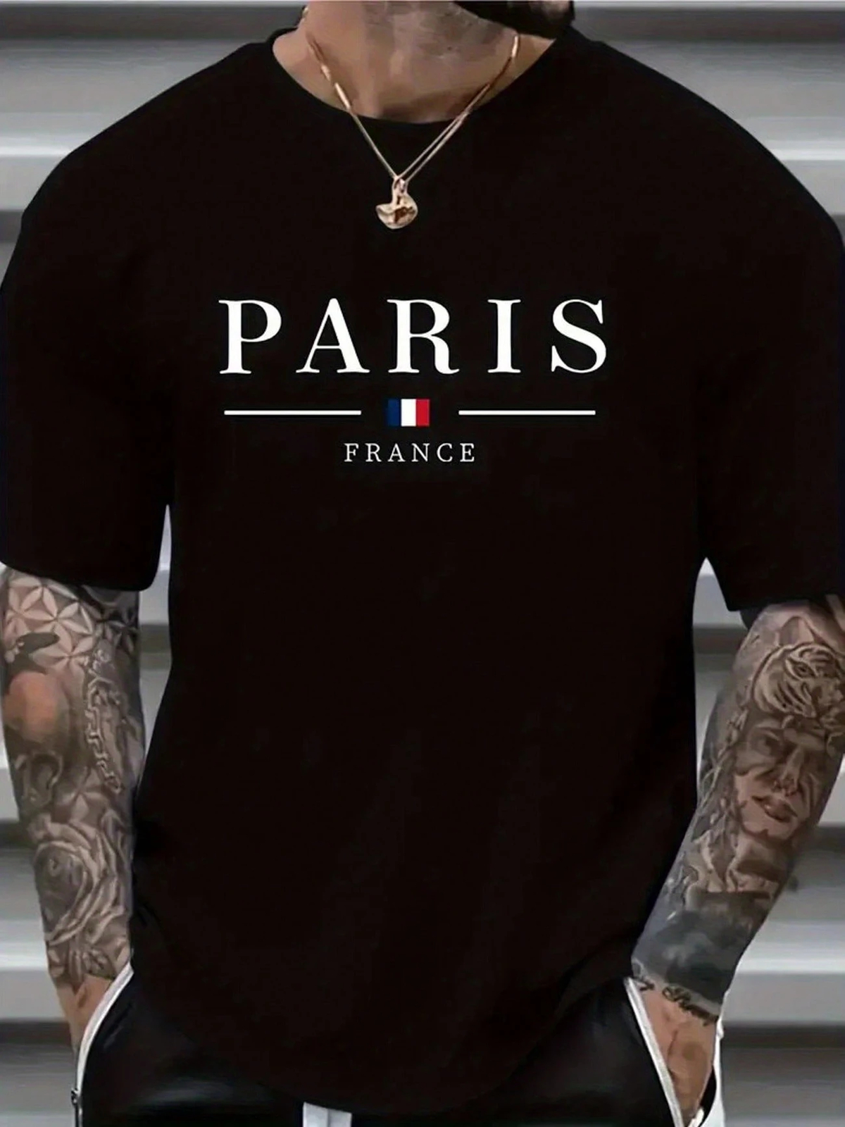 Paris-Inspired Cotton T-Shirt – Breathable, Machine Washable, “PARIS”