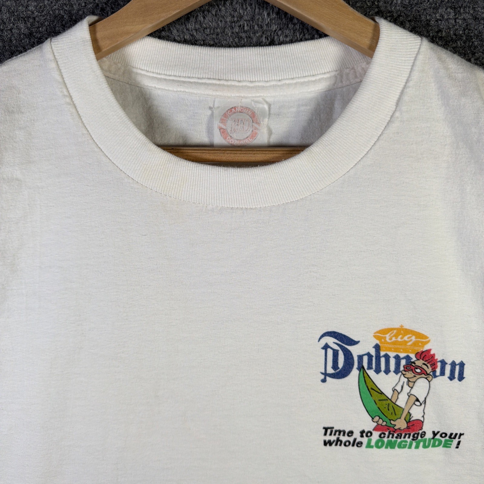 Vintage Big Johnson Shirt Mens Large White 90s Corona Beer Mexico Funny Quote