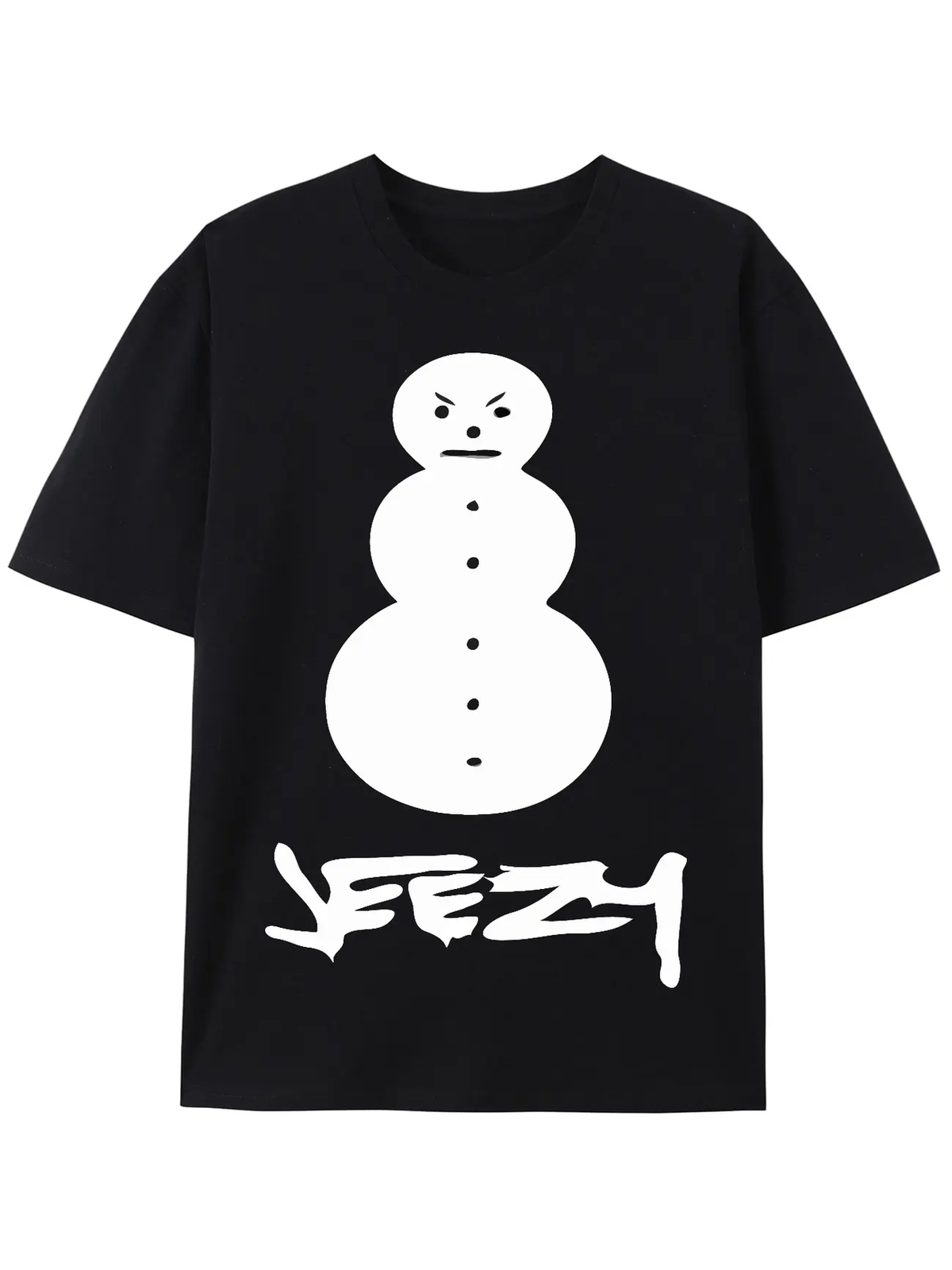 Young Jeezy 100% Cotton Snowman Graphic T-Shirt – Casual Hip Hop Style Crew Neck