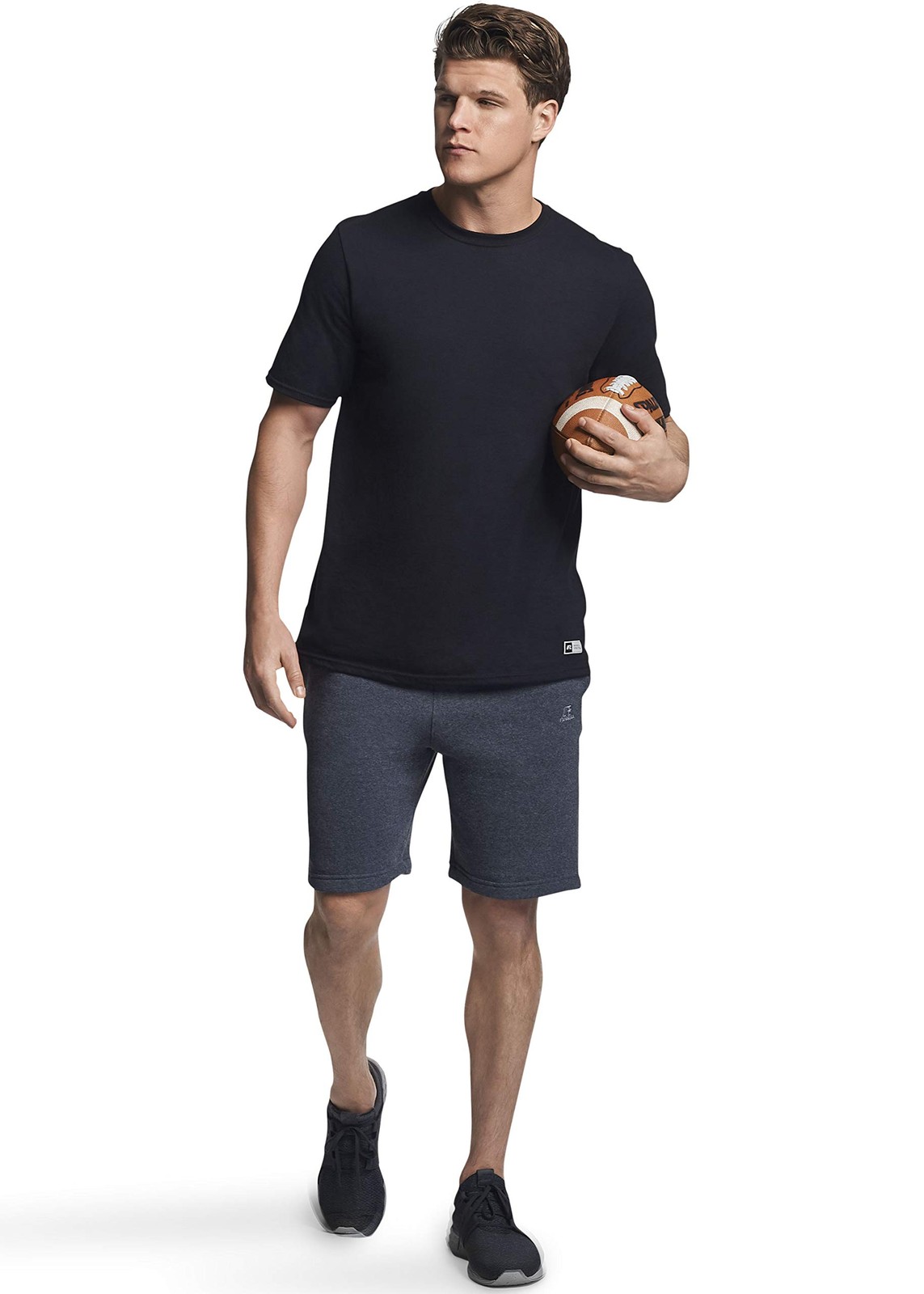 Men’s Essential Short Sleeve Tee Shirt Black XL