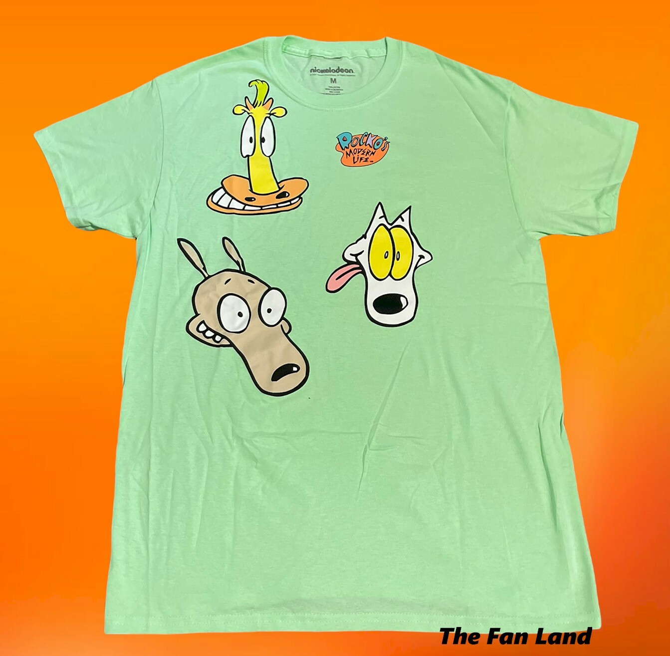 New Nickelodeon Rocko’s Modern Family Light Green Vintage Mens Classic T-Shirt