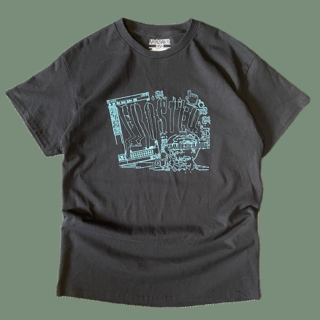 FROSTED black t-shirt with cool graphic designs