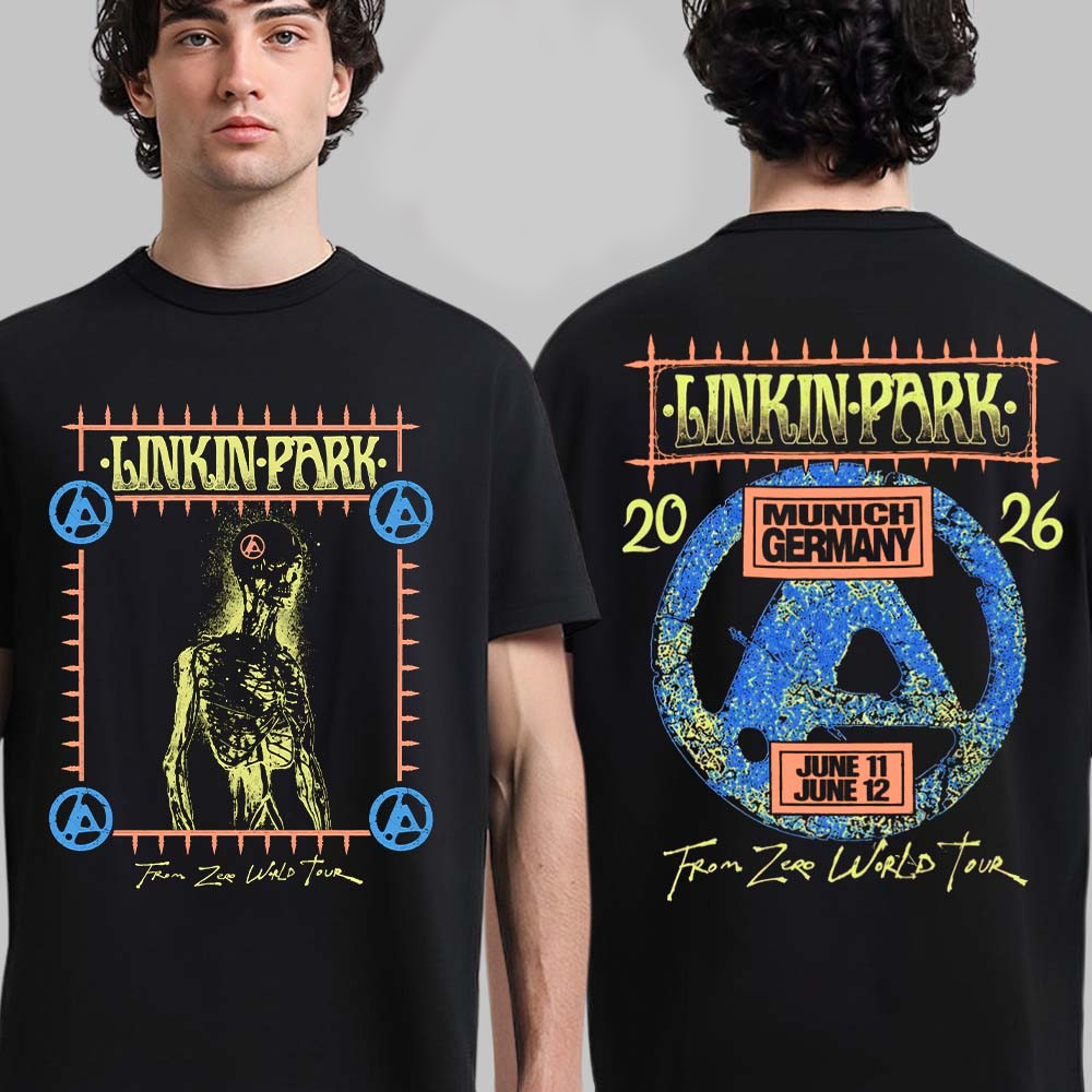 Linkin Park Munich At Allianz Arena 11, 12 June 2026 From Zero Skeleton T-Shirt