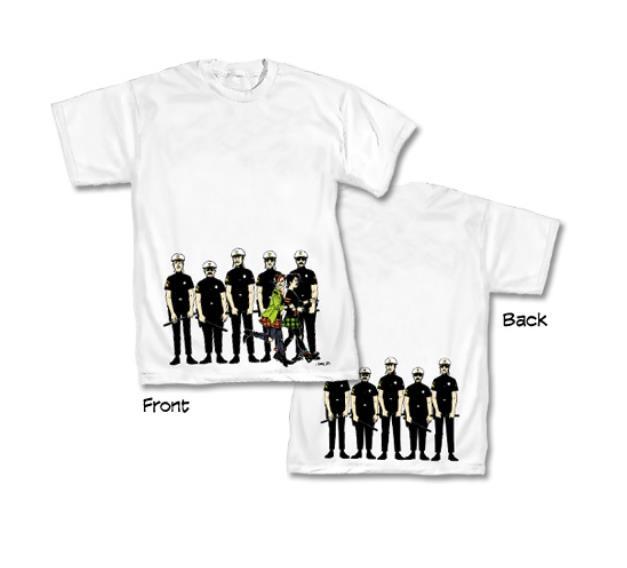 LOVE AND ROCKETS: COP T-Shirt by Graphitti Designs Size Double Sided Comic NEW