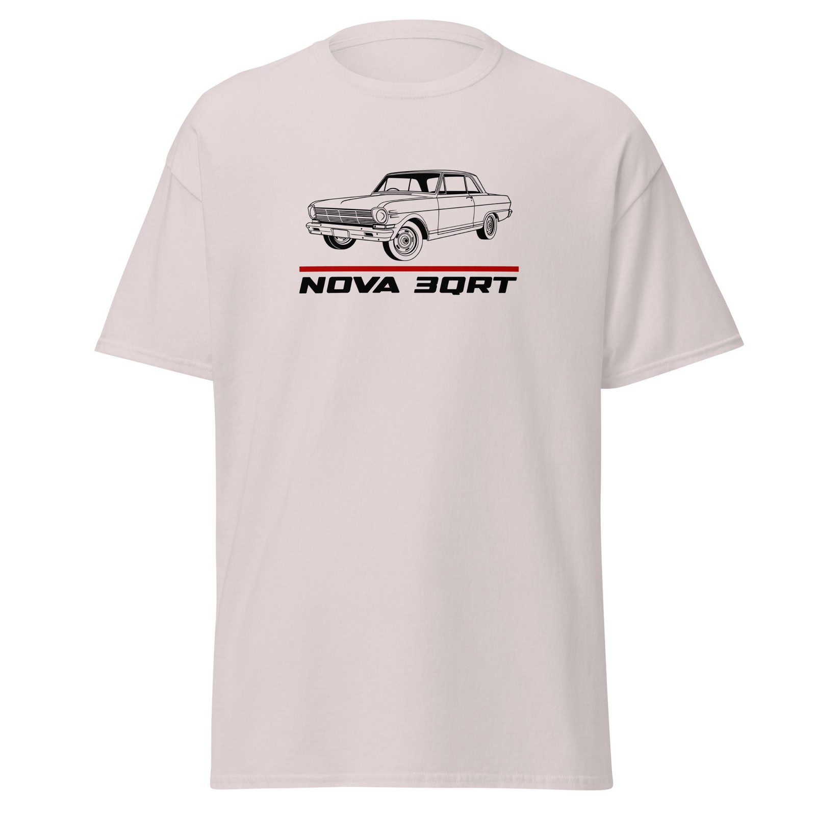 For Chevrolet Nova 1962 3QRT Muscle Fans Custom Car T-Shirt Birthday Gift