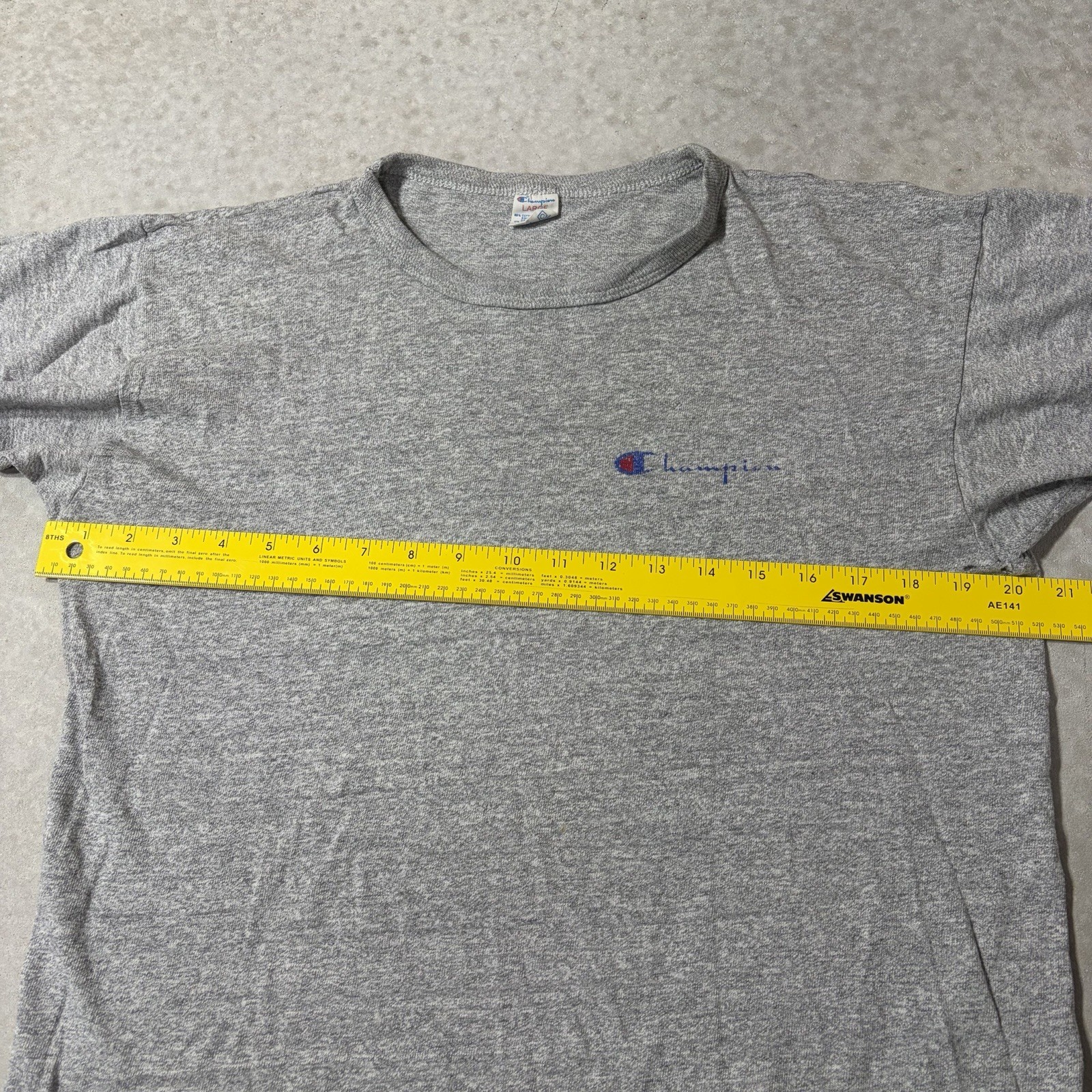 Vintage 80s Champion Shirt Size Large Made In USA Cotton Rayon Single Stitch