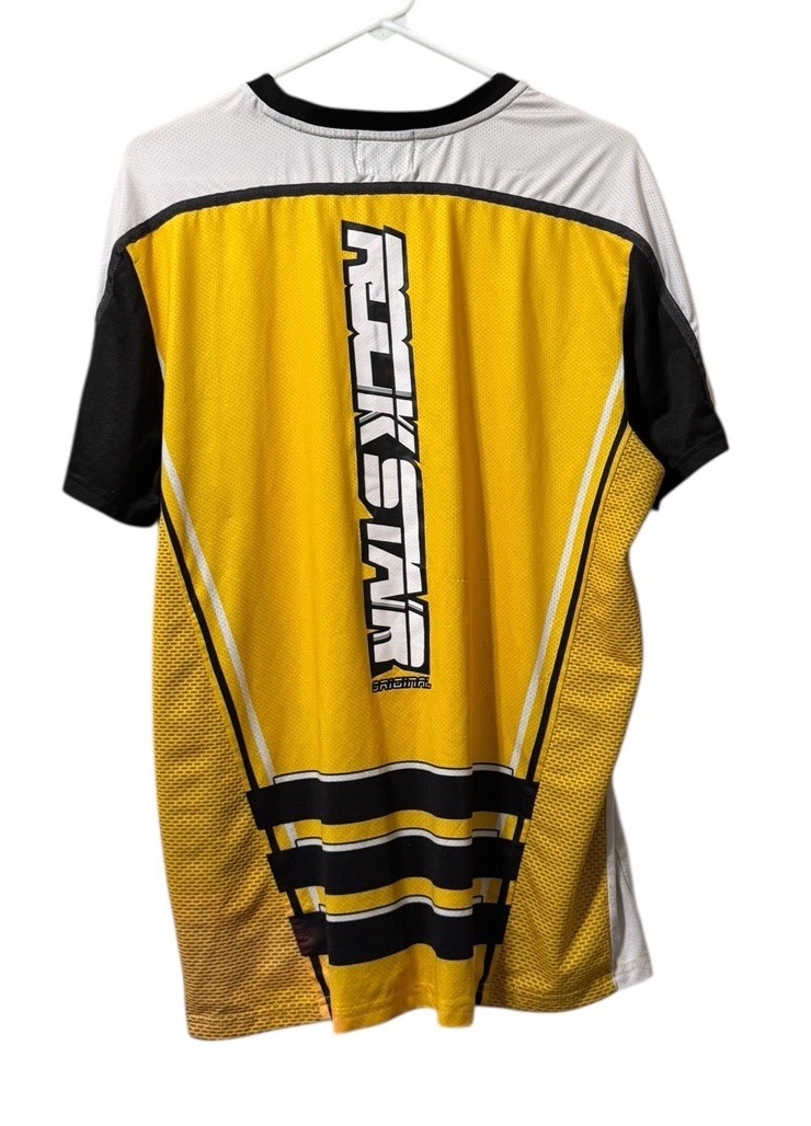 Rockstar Original Jersey Style Short Sleeve Shirt Size Large Mesh Blended Fabric
