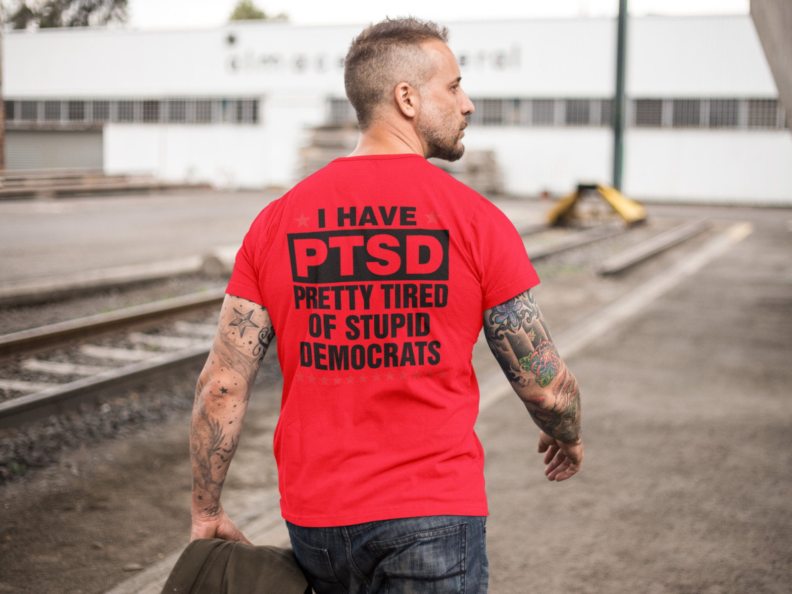 I Have PTSD Pretty Tired Of Stupid Democrats funny political shirts republican