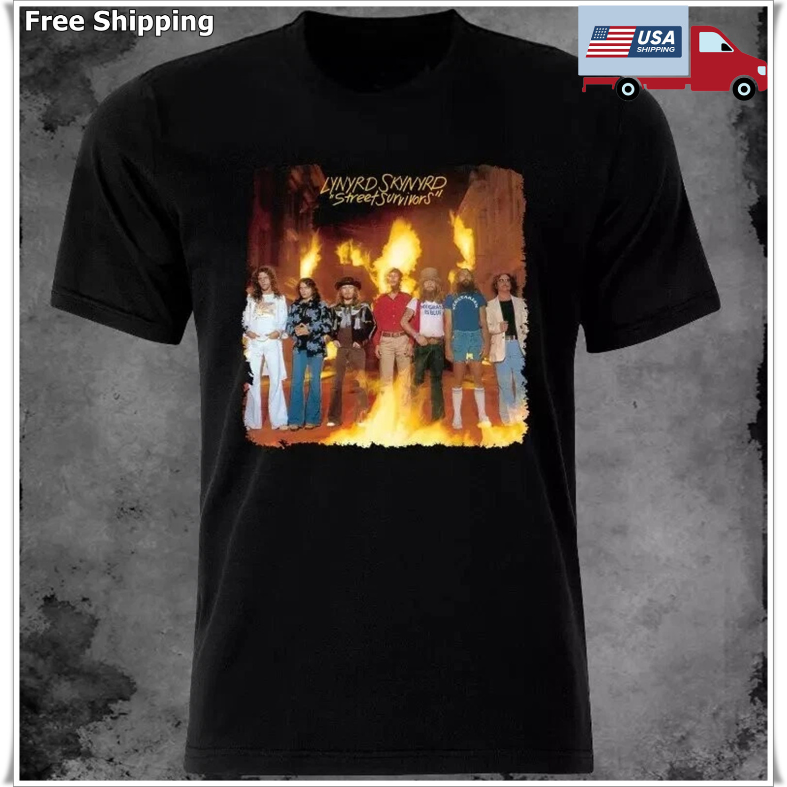 Lynyrd Skynyrd Street Survivors Album Rock Band T-shirt, Size S to 5XL