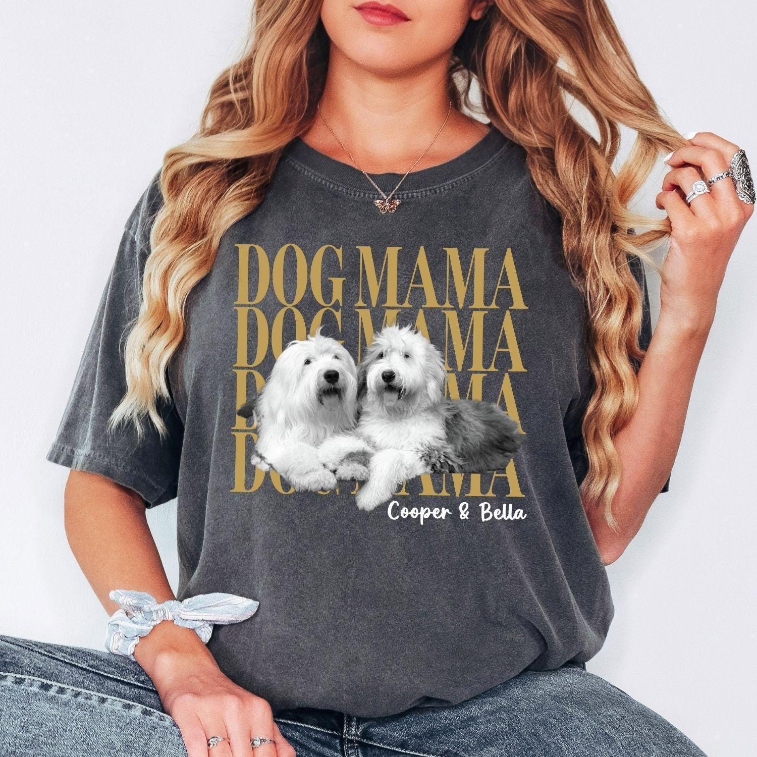 Custom Pet Photo Shirt Personalized Dog Cat Graphic Tee with Name Gift