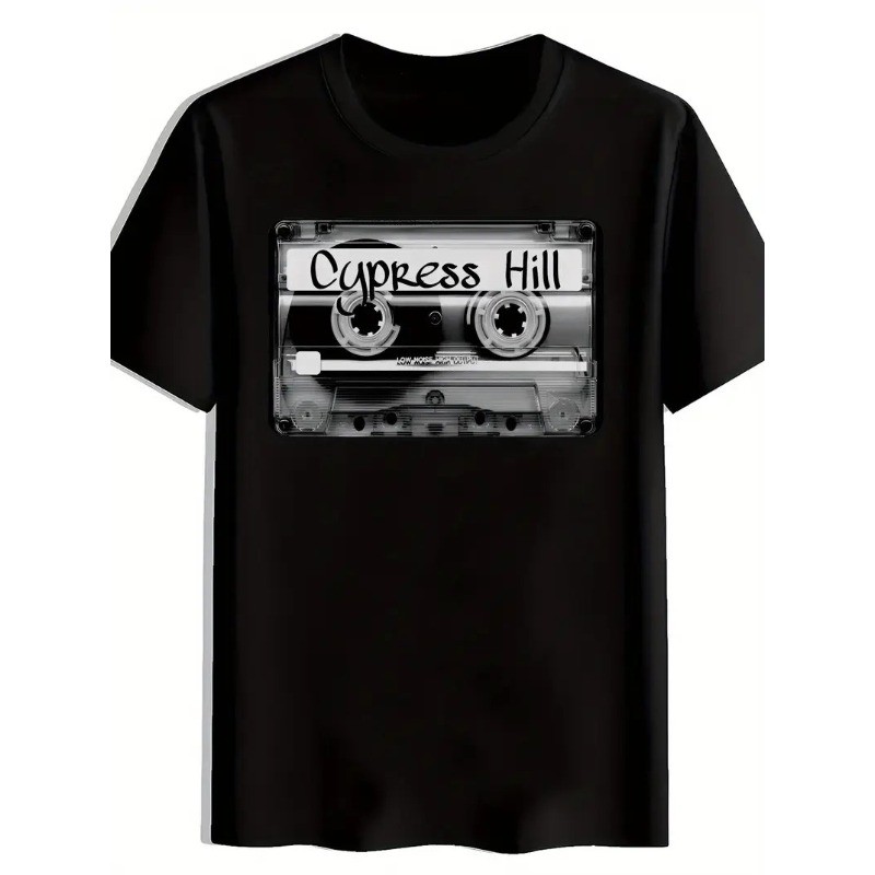 Black Cypress Hill Vintage Rock Band Graphic T-Shirt | Men’s Casual Summer Top