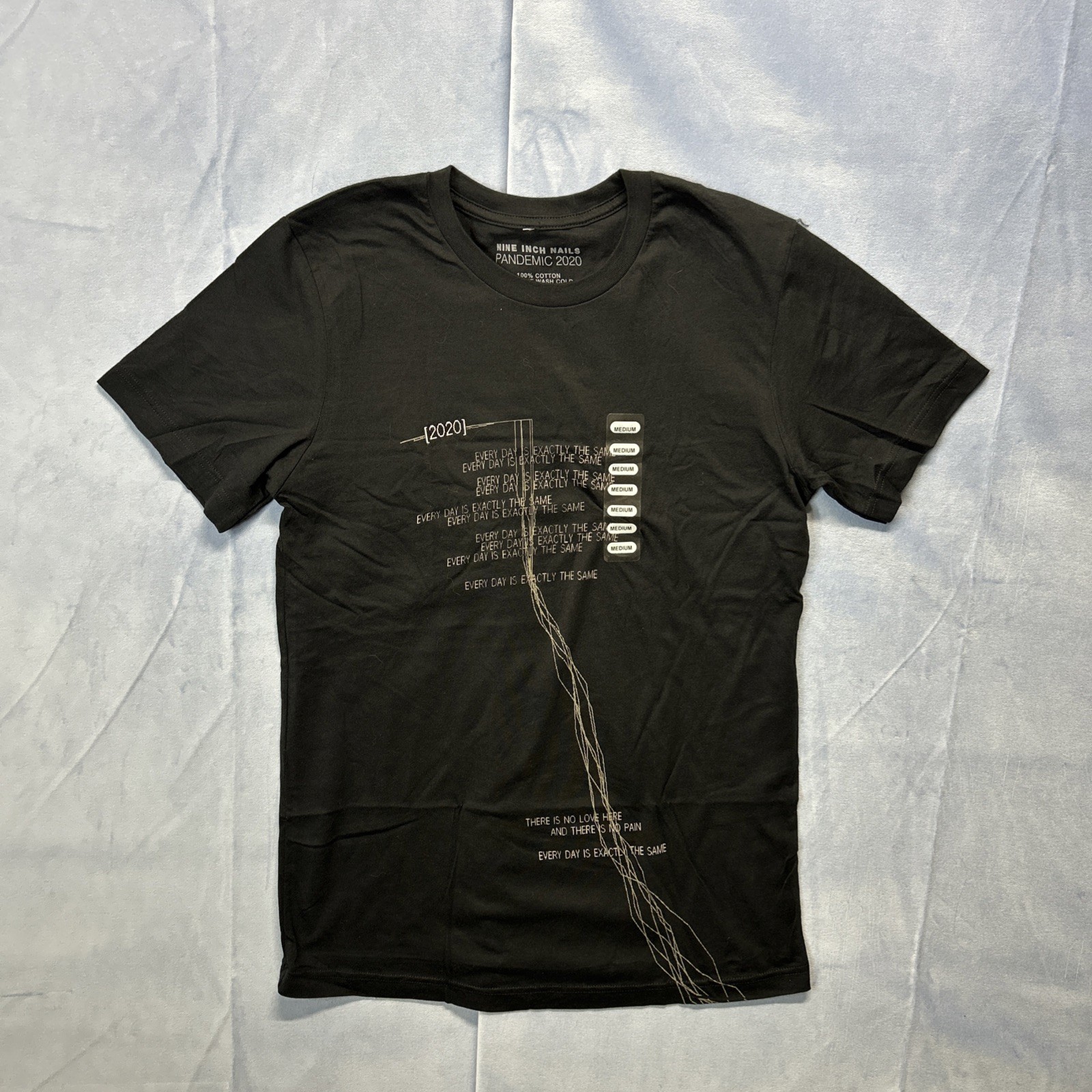 Nine Inch Nails NIN Pandemic 2020 Everyday The Same Black T-Shirt Adult Size M