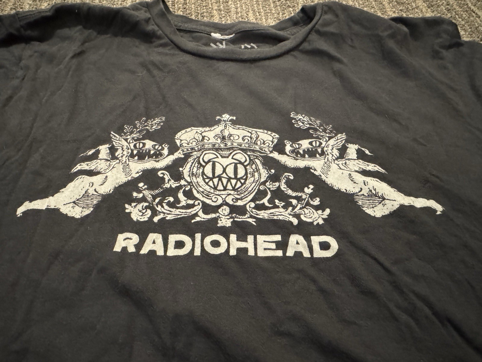 Radiohead 2018 N.A. Tour W.A.S.T.E. Shirt, Gray, Men’s Large Experimental Rock