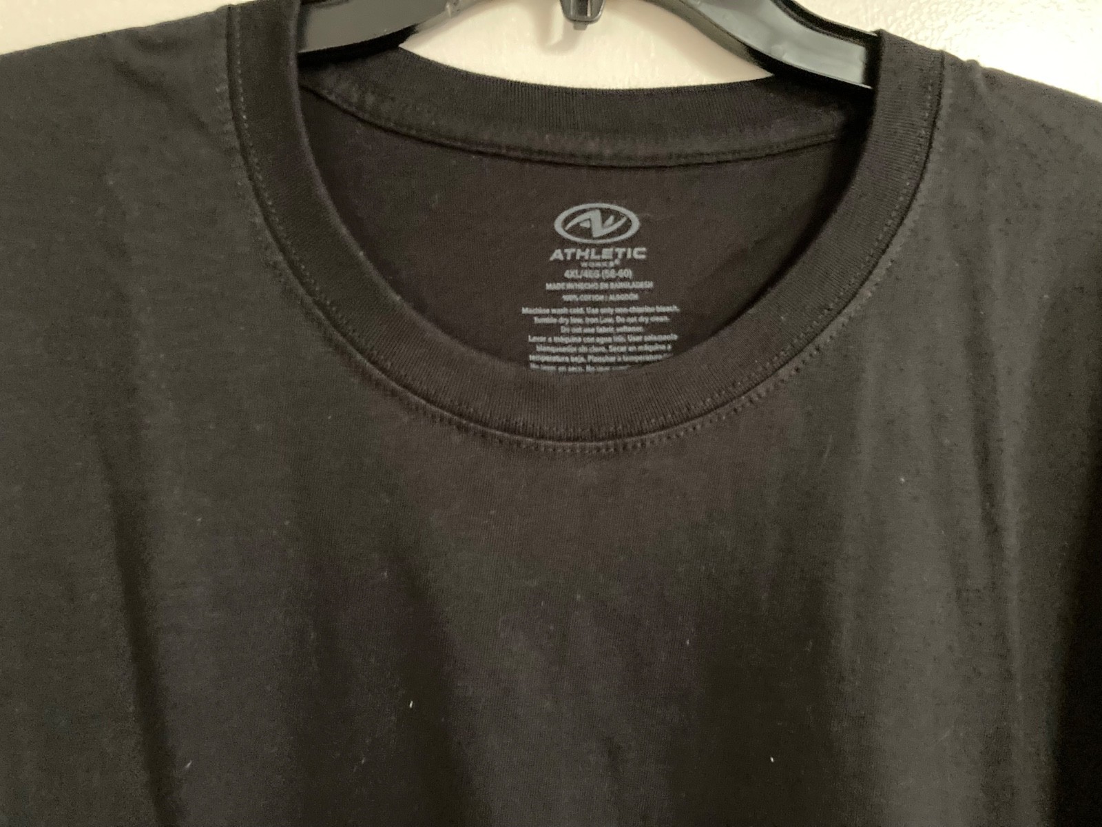 Athletic Works Men’s size 4XL Solid Black Lightweight Breathable T Shirt NWT