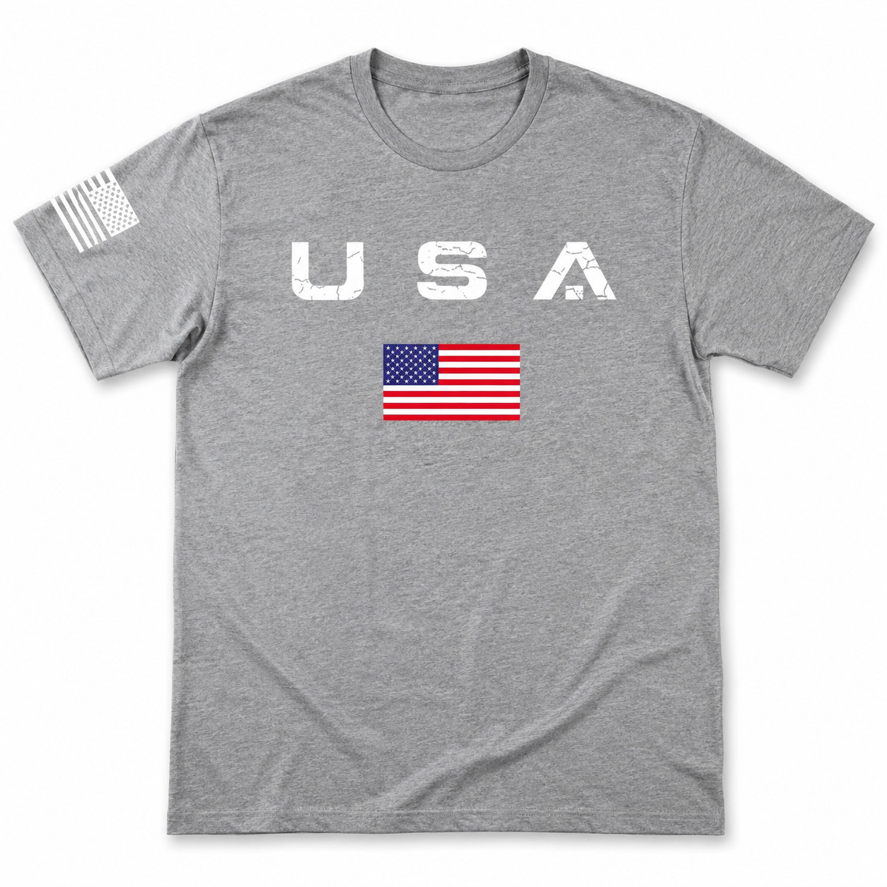 USA Flag Patriotic T-Shirt American Flag Graphic Tee Men’s Cotton S-5XL