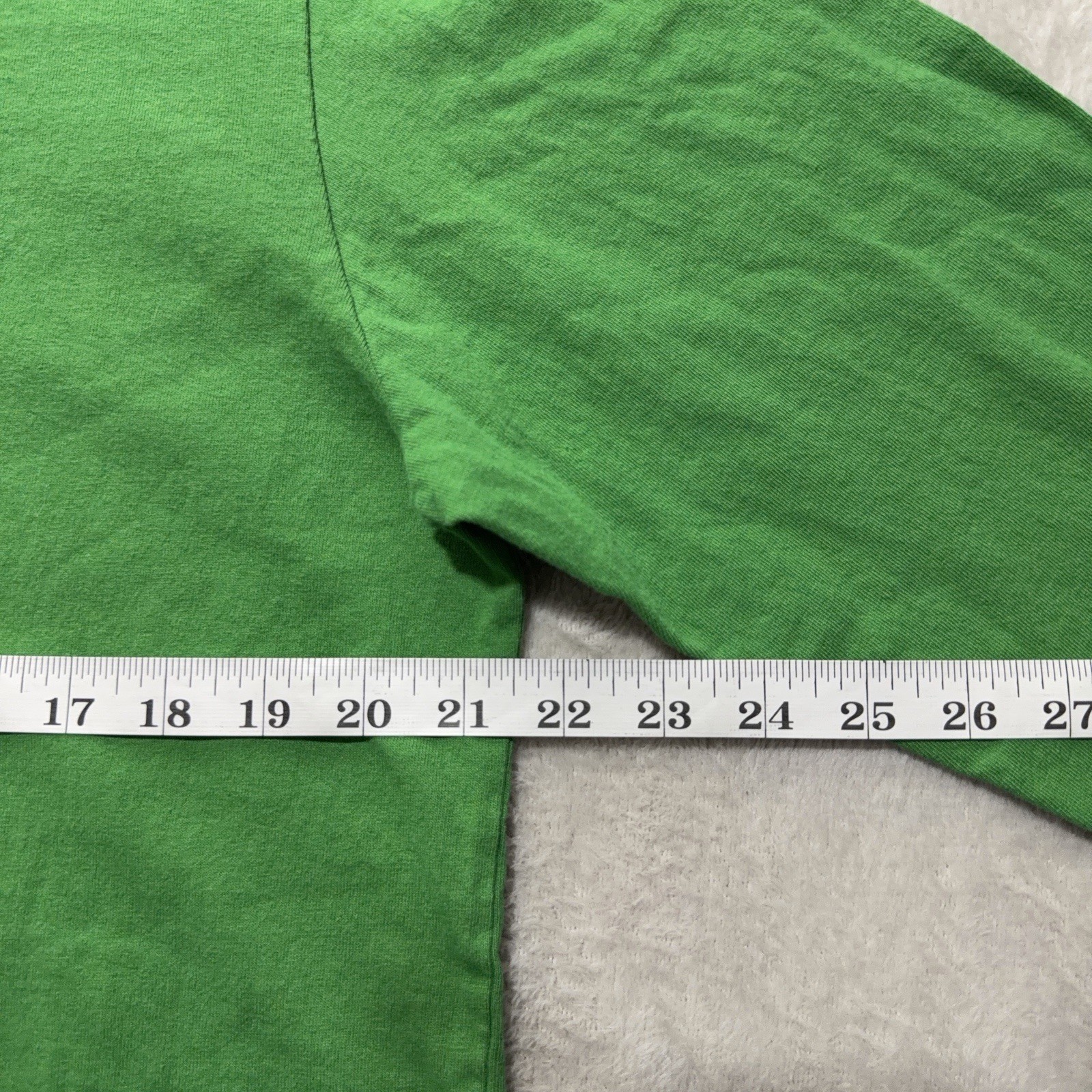 Apple Employee Long Sleeve T-Shirt Men L Green 100% Recycled Cotton Apple Logo
