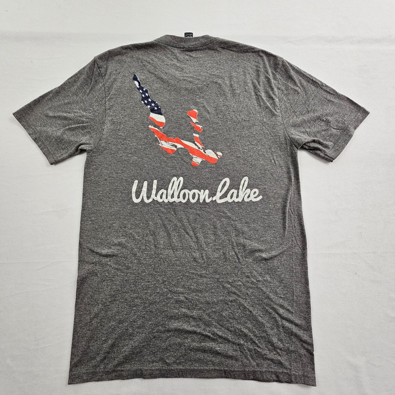 Walloon Lake MI USA District Gray Short Sleeve Tri-Blend T-Shirt Men’s S
