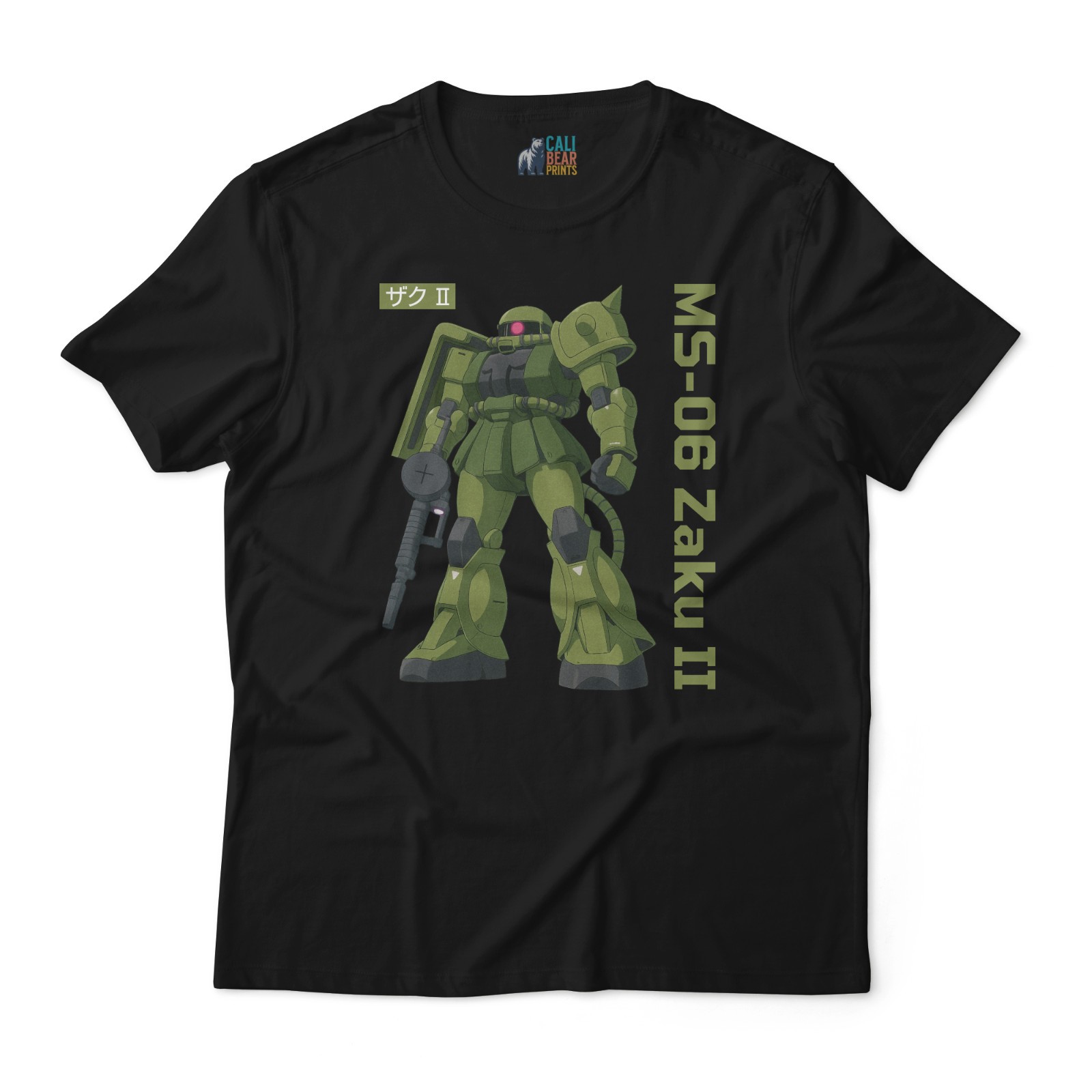 Zaku II MS-06 Classic T-Shirt – Retro Gundam Anime Tee –Zeon Mobile Suit T-Shirt