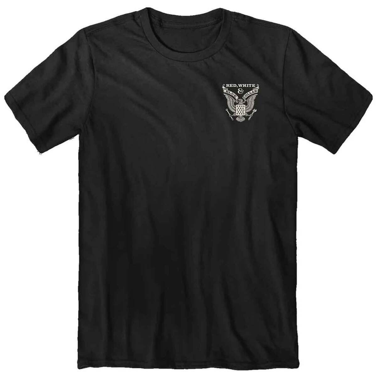 Red White & Blue Collar Hands Off My Tools Auto Mechanic SS T-Shirt Black Large