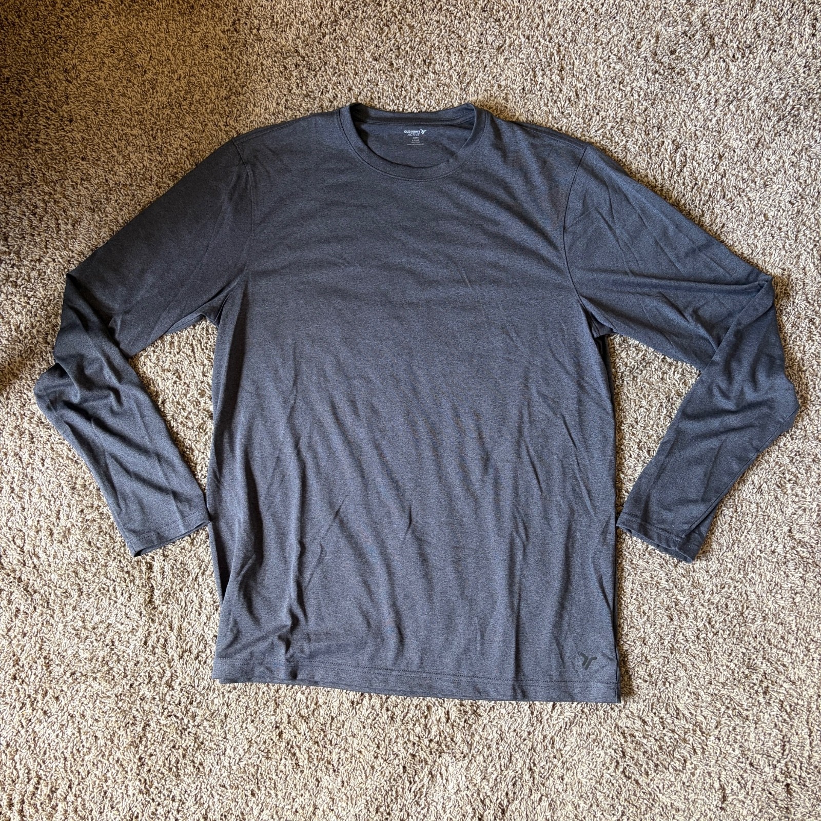 3-Pack Old Navy Men’s Active Core Crew Neck Long Sleeve T-Shirt Large Tall Gray