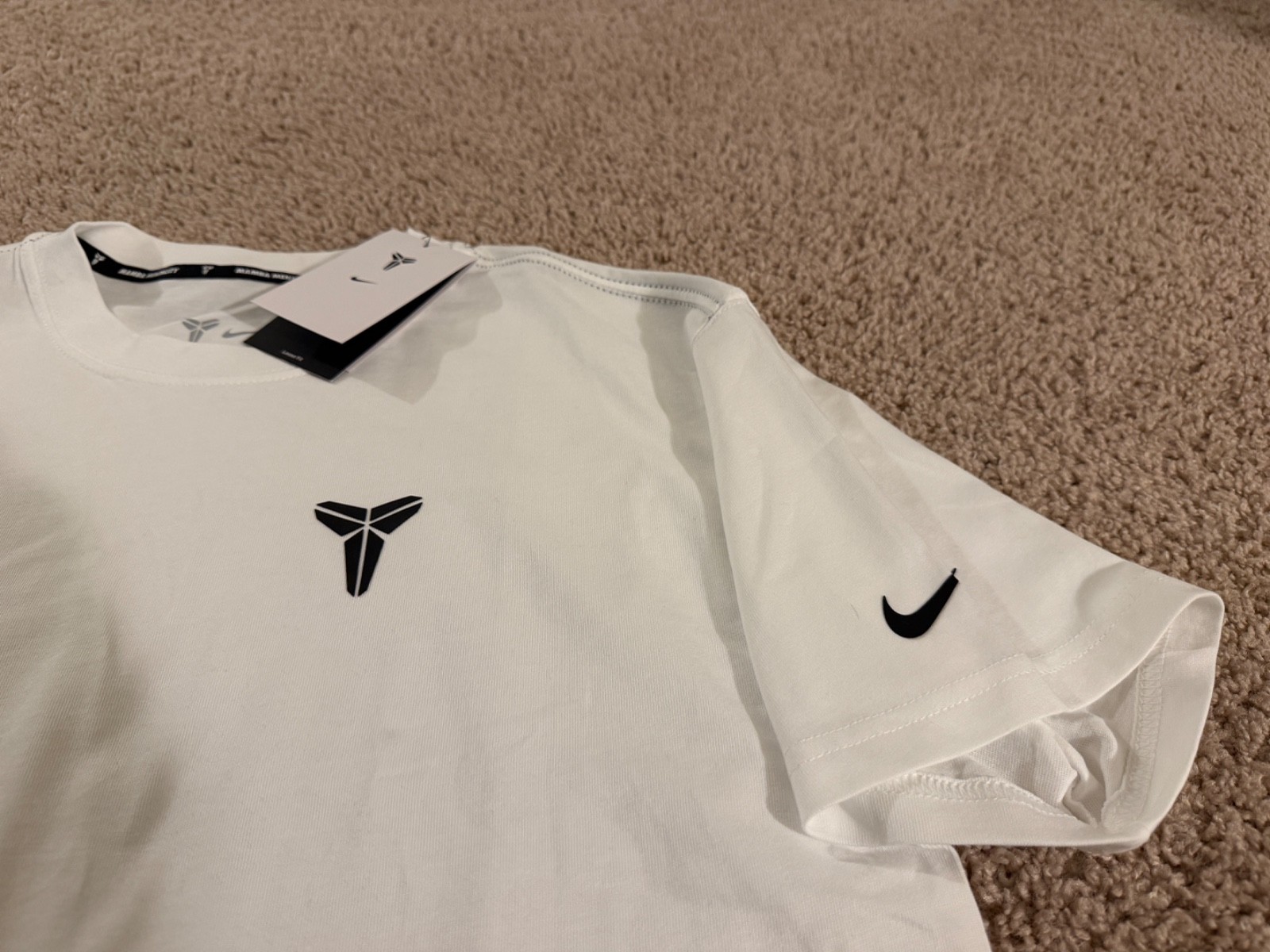Nike Air white black crest Kobe 8 24 forever mamba mentality t shirt Lakers 2XL