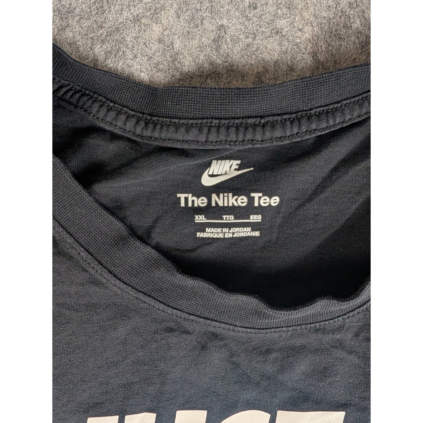 Nike Mens Just Do It Graphic T-Shirt Black Short Sleeve Crew Neck XXL AR5006-010