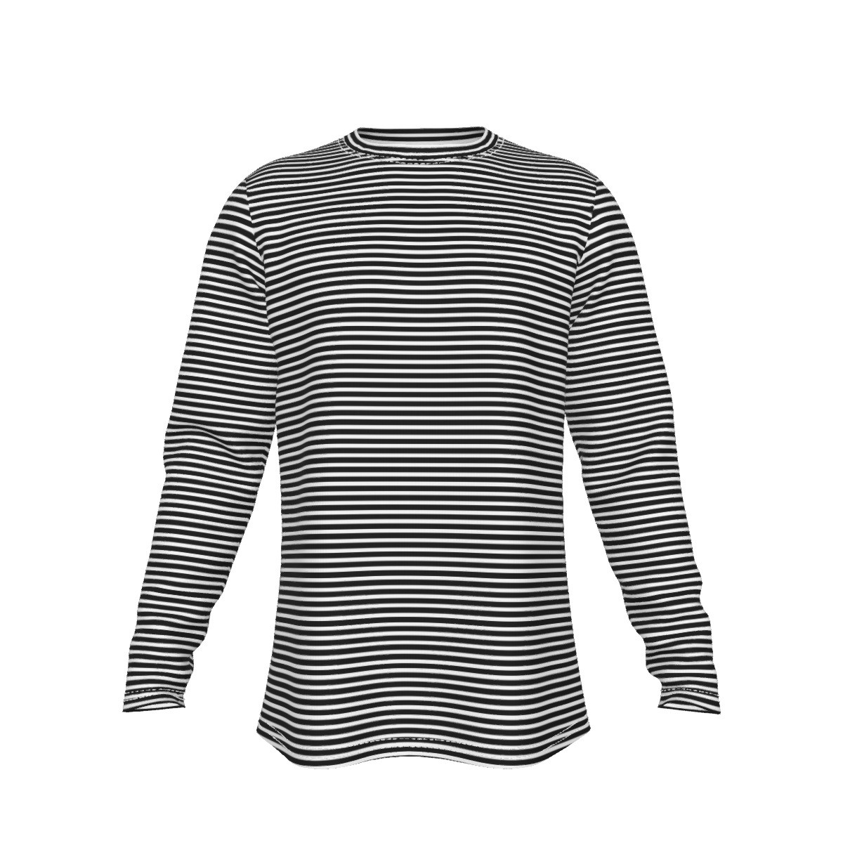 Cobain Inspired Black and White Pin Striped Long Sleeved Shirt Costume