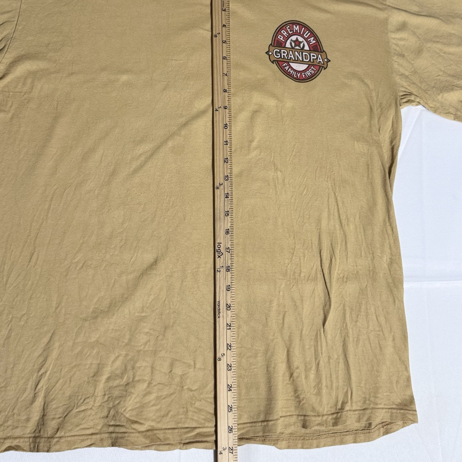 Crazy Shirt Graphic T, Combed Cotton, Premium Grandpa, Yellow, Male, XL