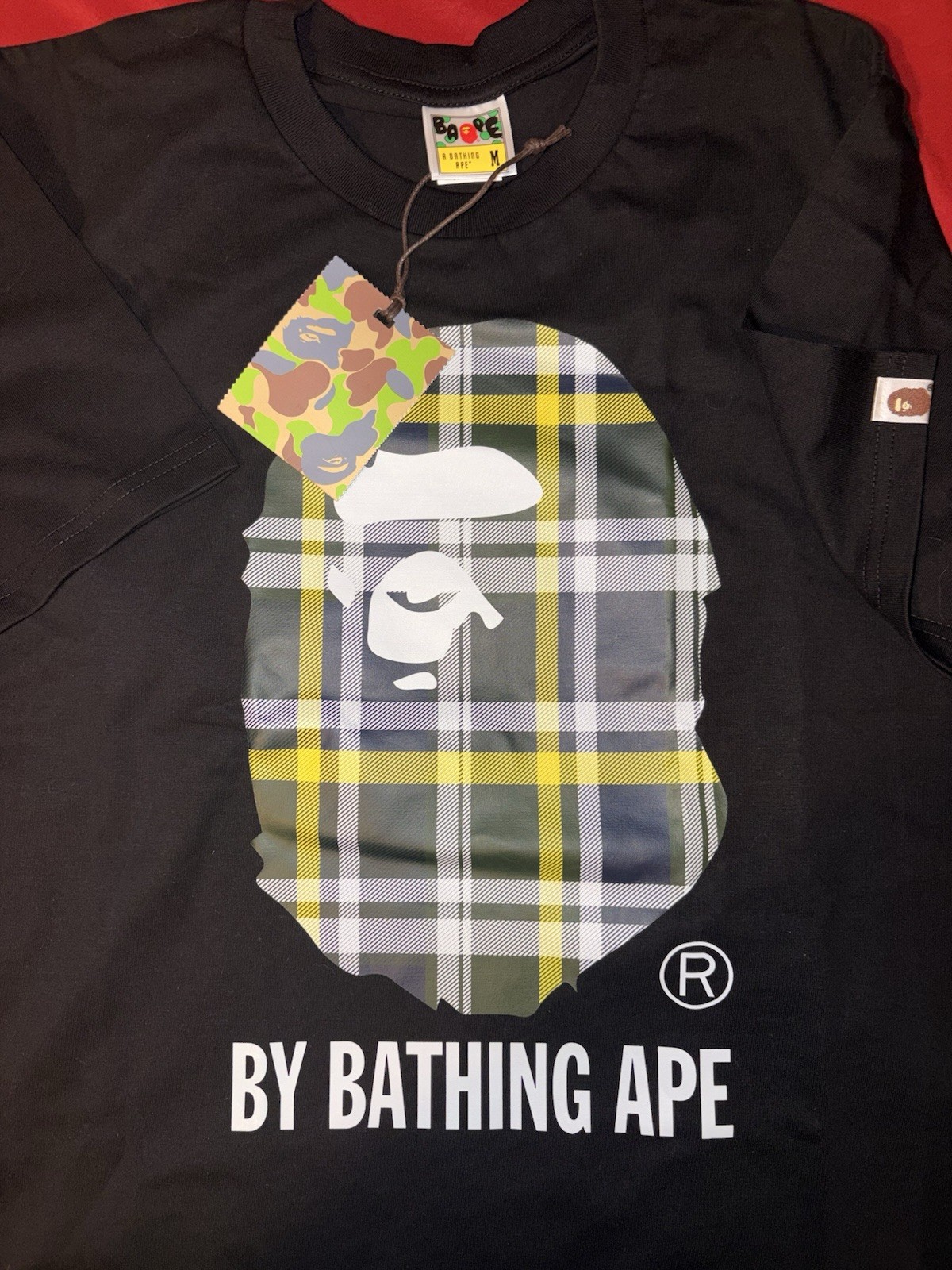 A Bathing Ape BAPE Ape Head Graphic Tee Black Men’s M Crew Neck Cotton